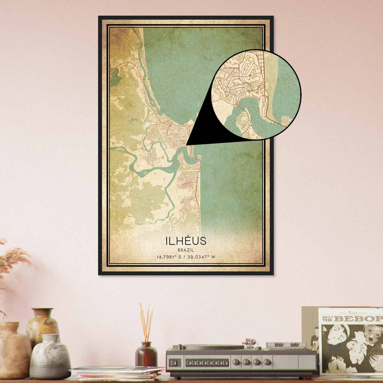 Deerfield Kansas Map Poster, Modern Home Decor Wall Art Print (Copy)