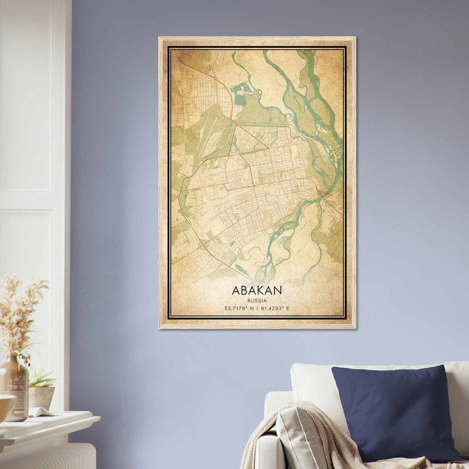 Deerfield Kansas Map Poster, Modern Home Decor Wall Art Print (Copy)
