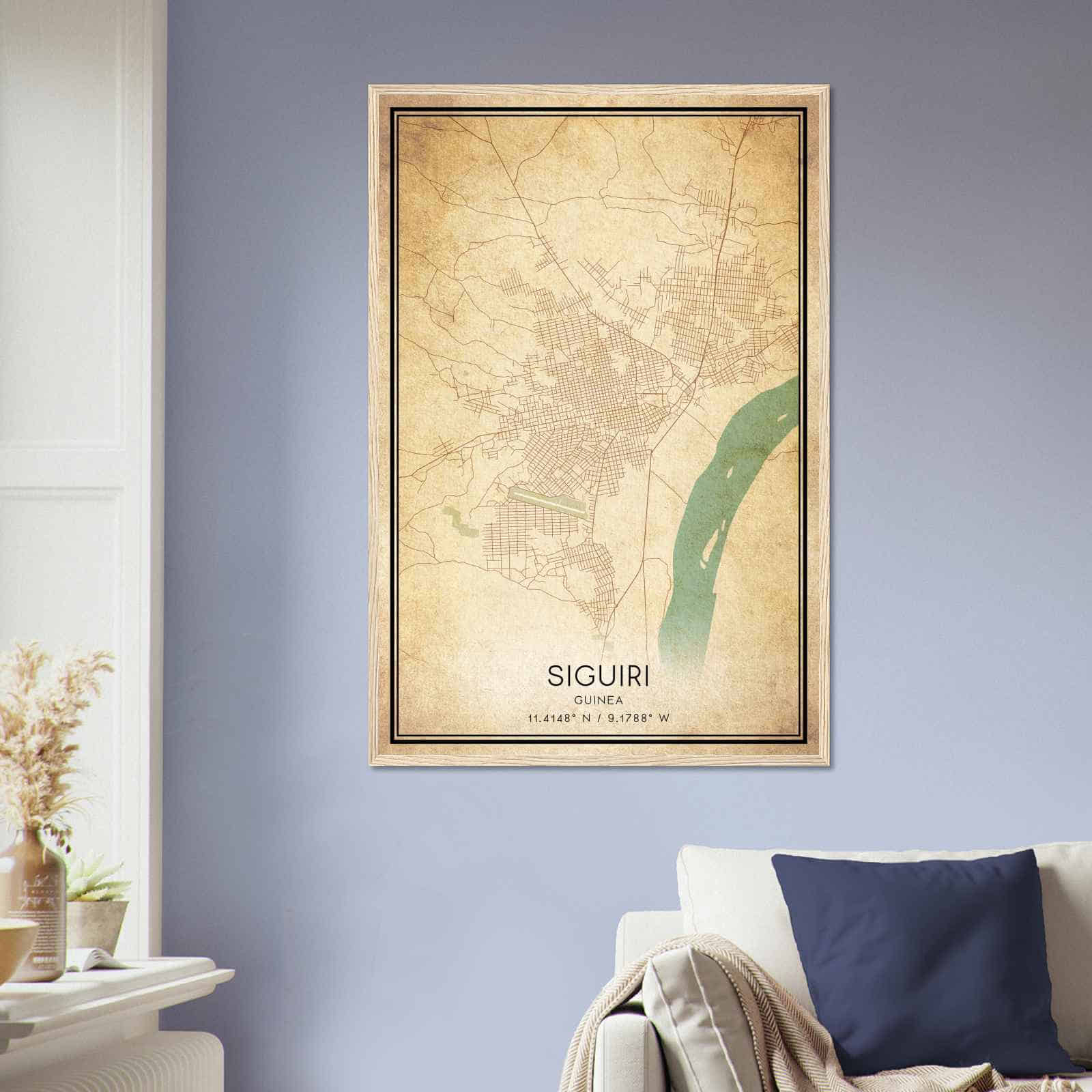 Deerfield Kansas Map Poster, Modern Home Decor Wall Art Print (Copy)