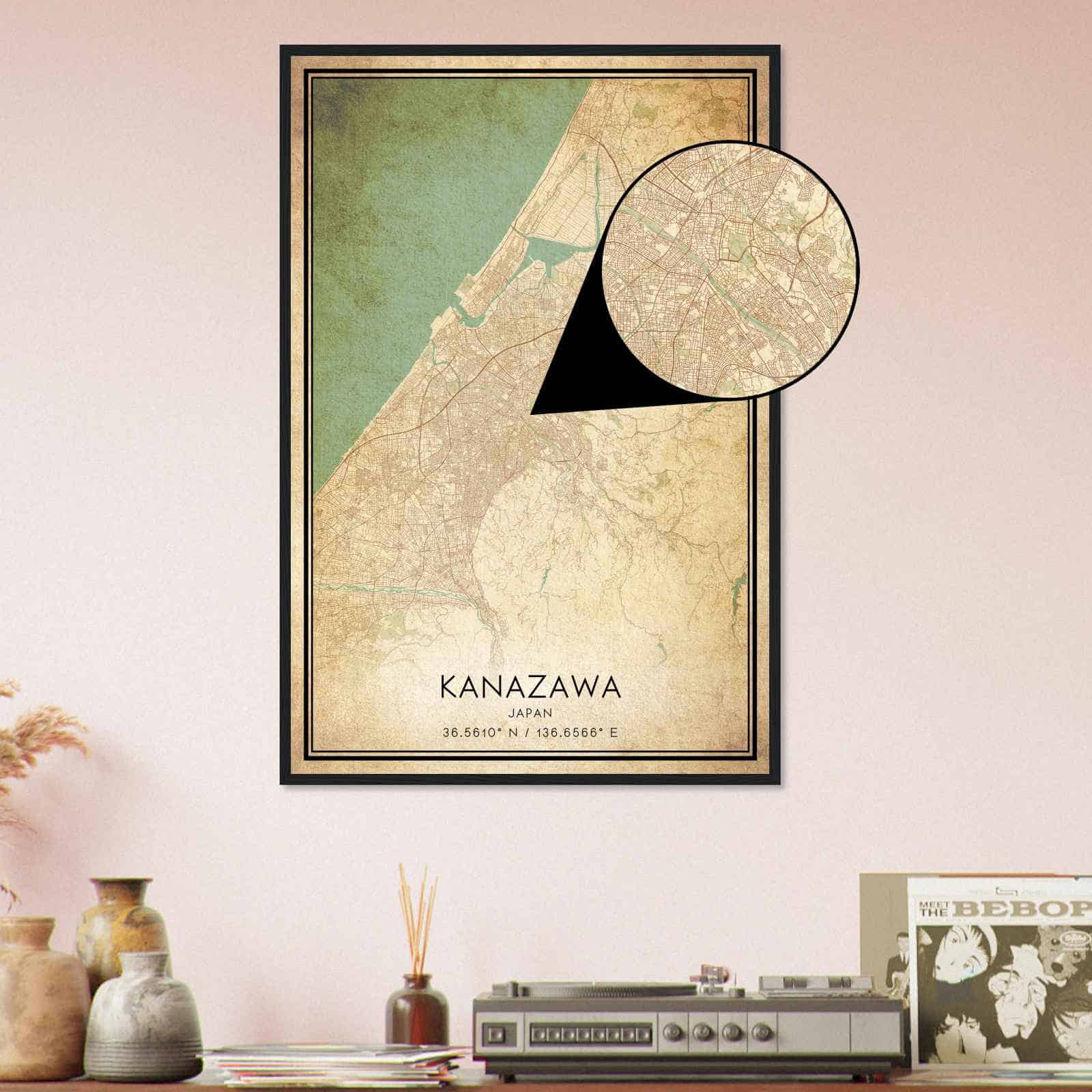 Deerfield Kansas Map Poster, Modern Home Decor Wall Art Print (Copy)
