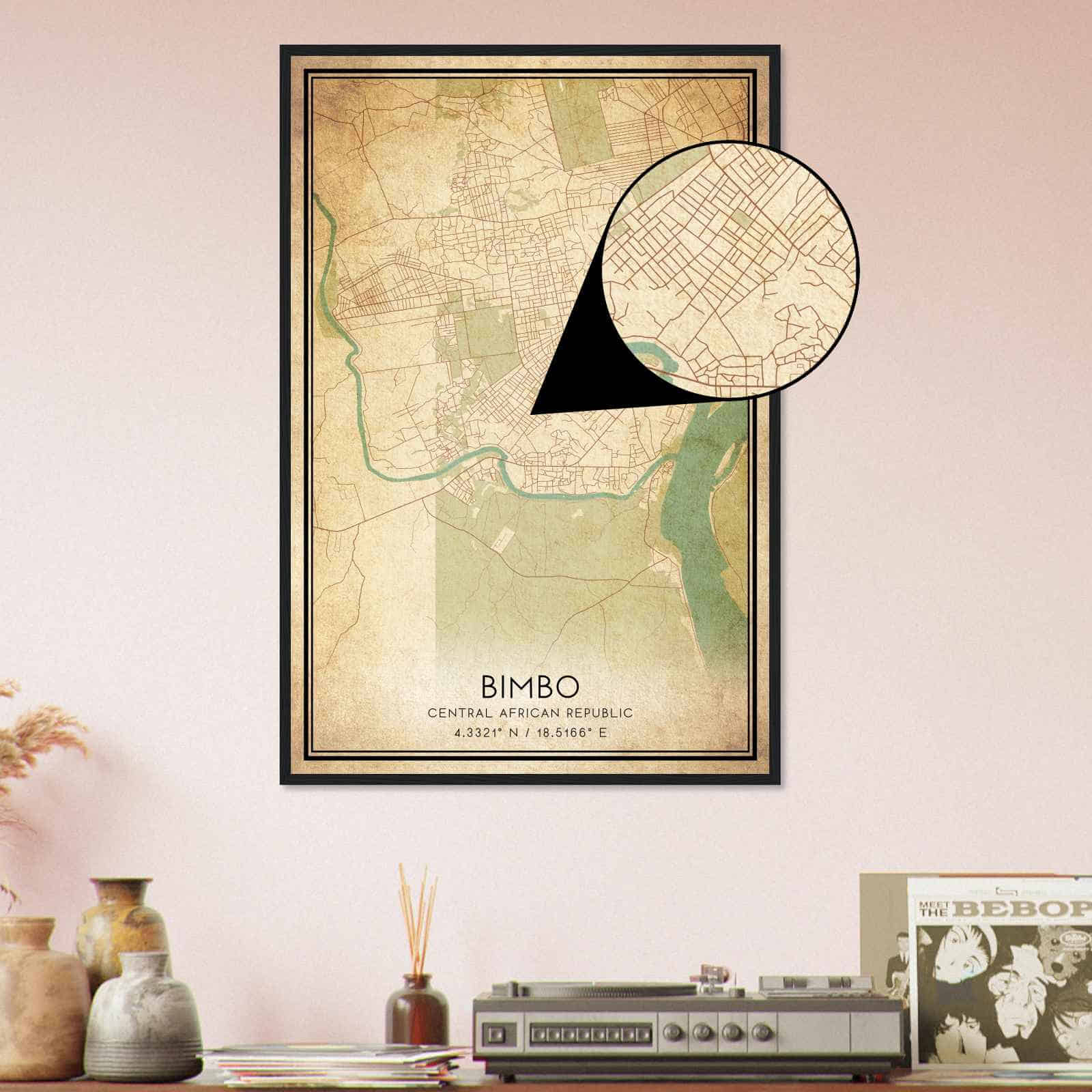 Deerfield Kansas Map Poster, Modern Home Decor Wall Art Print (Copy)