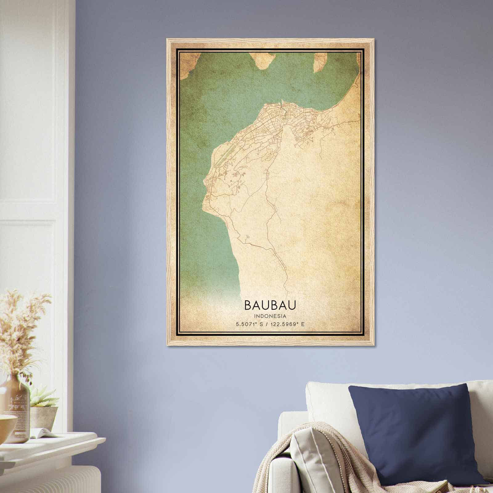 Deerfield Kansas Map Poster, Modern Home Decor Wall Art Print (Copy)