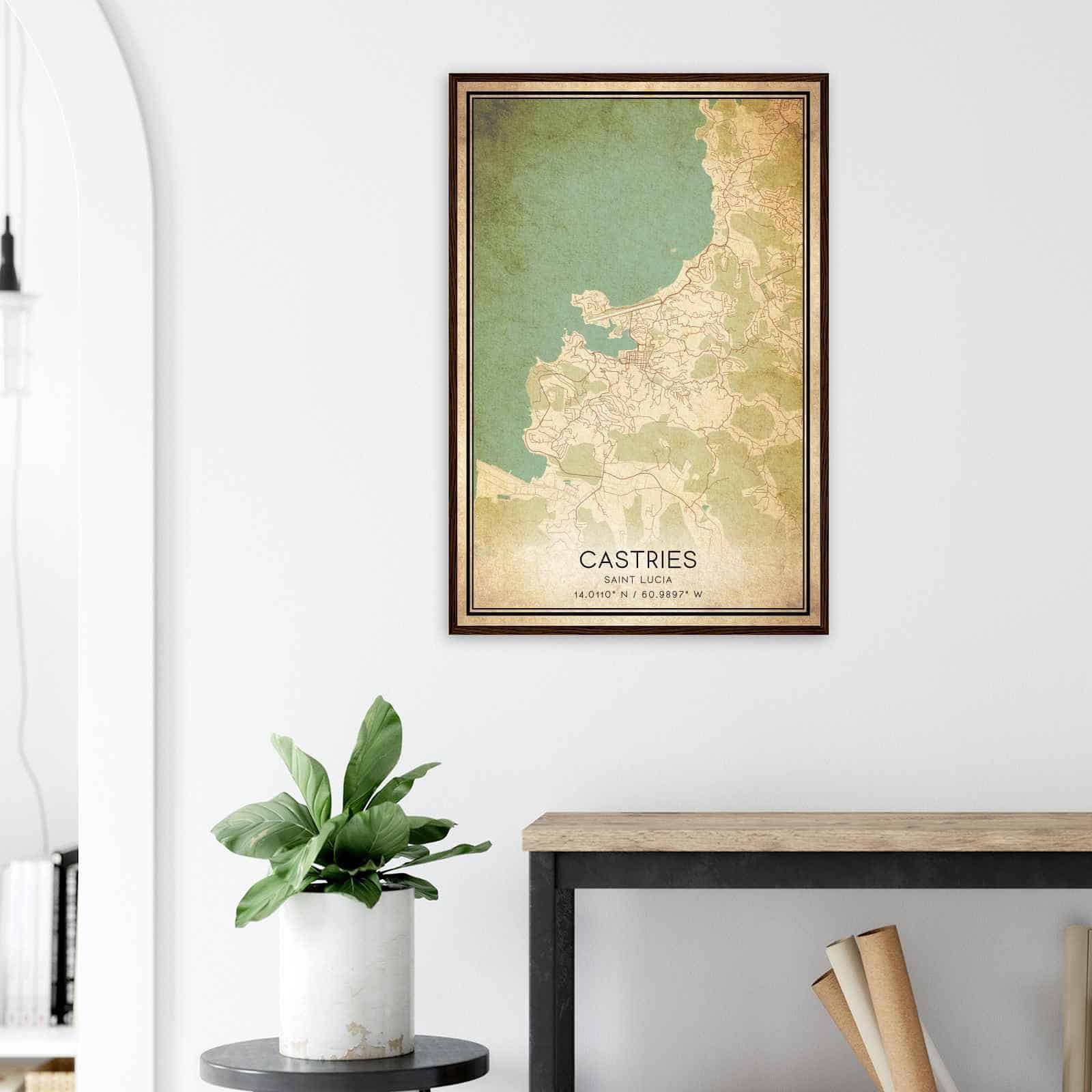 Deerfield Kansas Map Poster, Modern Home Decor Wall Art Print (Copy)