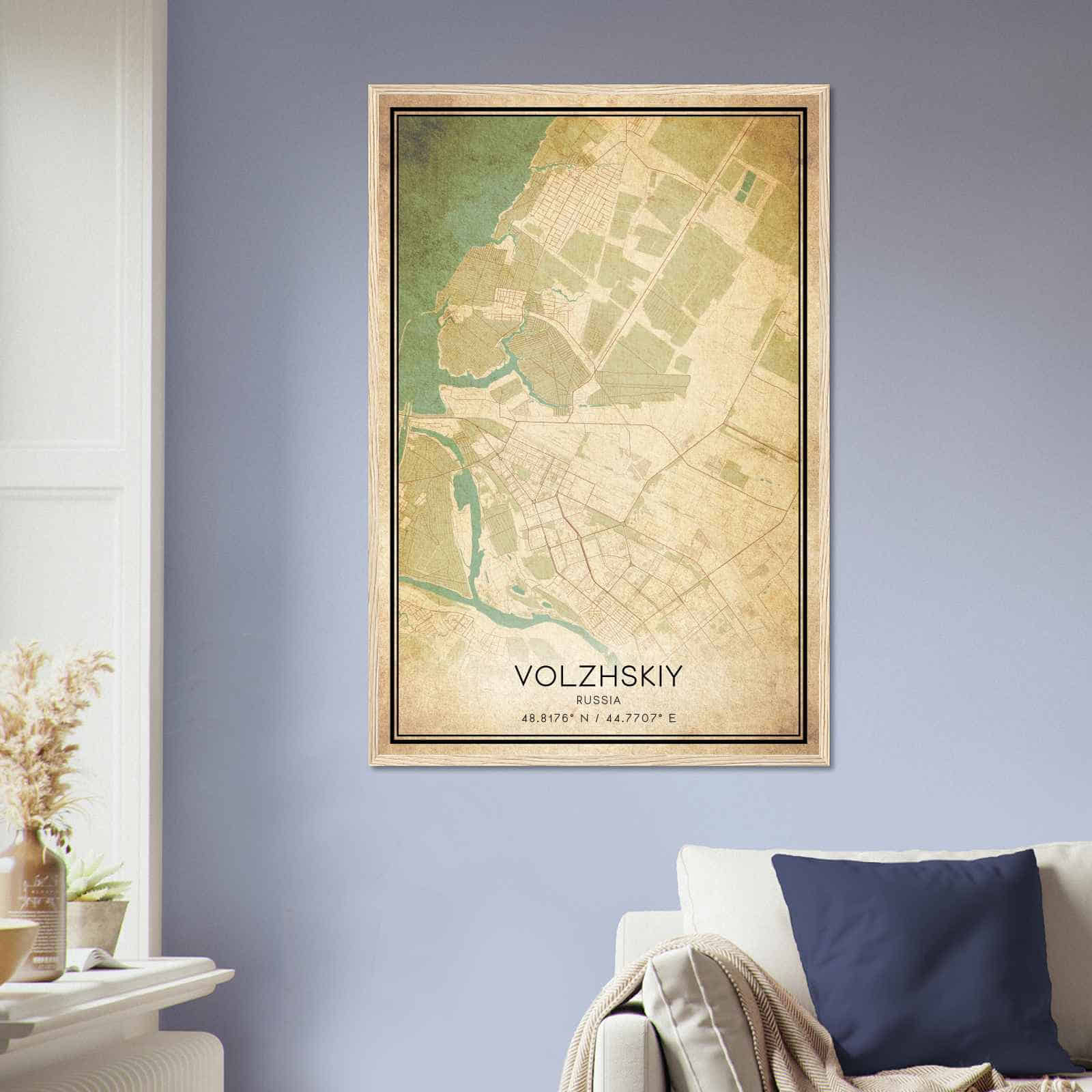 Deerfield Kansas Map Poster, Modern Home Decor Wall Art Print (Copy)