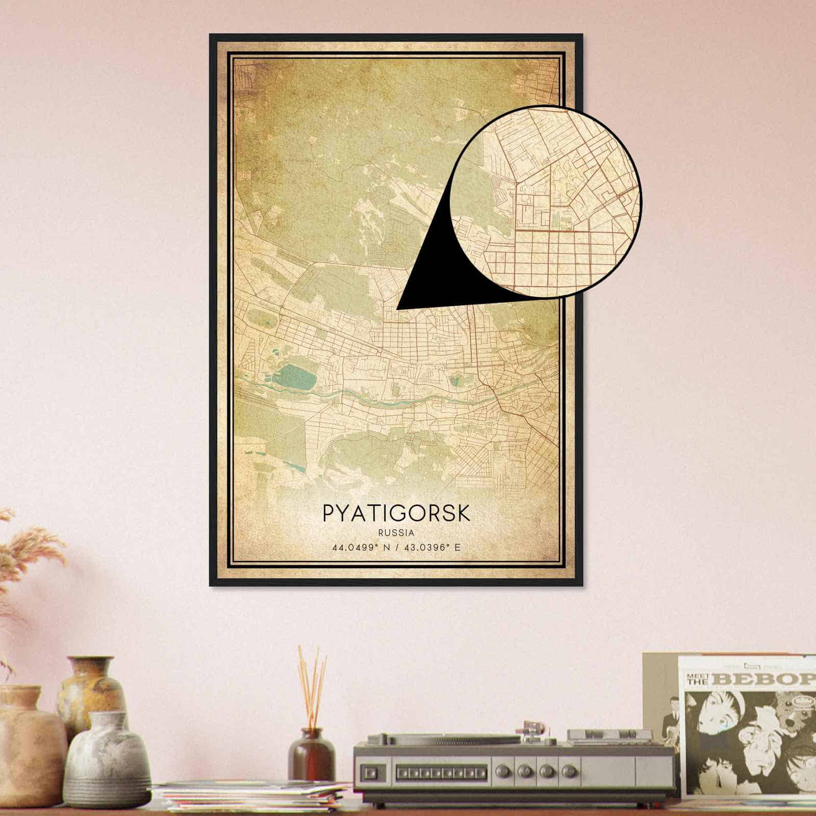 Deerfield Kansas Map Poster, Modern Home Decor Wall Art Print (Copy)