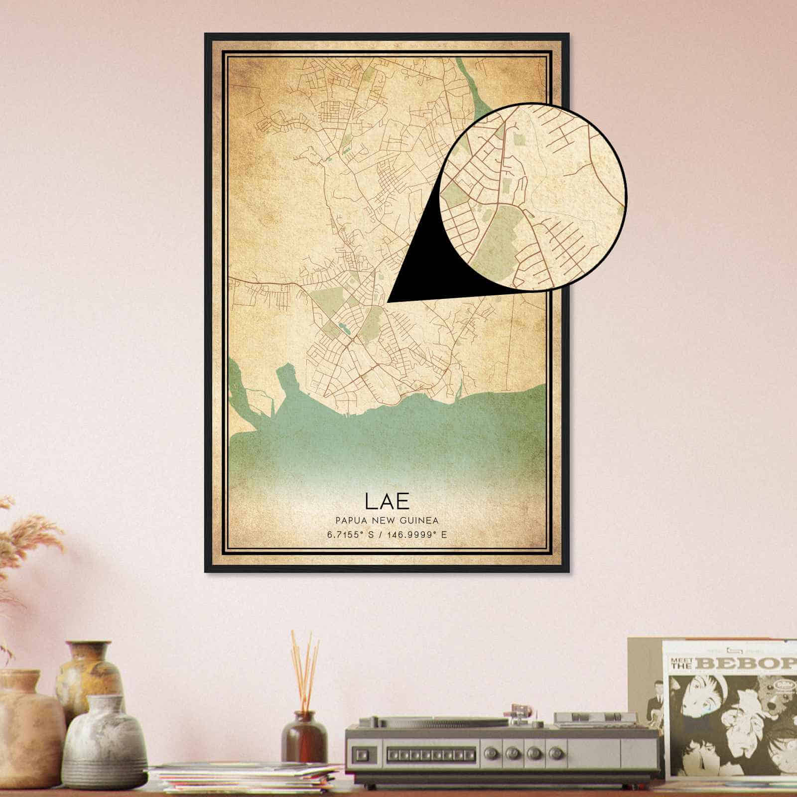Deerfield Kansas Map Poster, Modern Home Decor Wall Art Print (Copy)