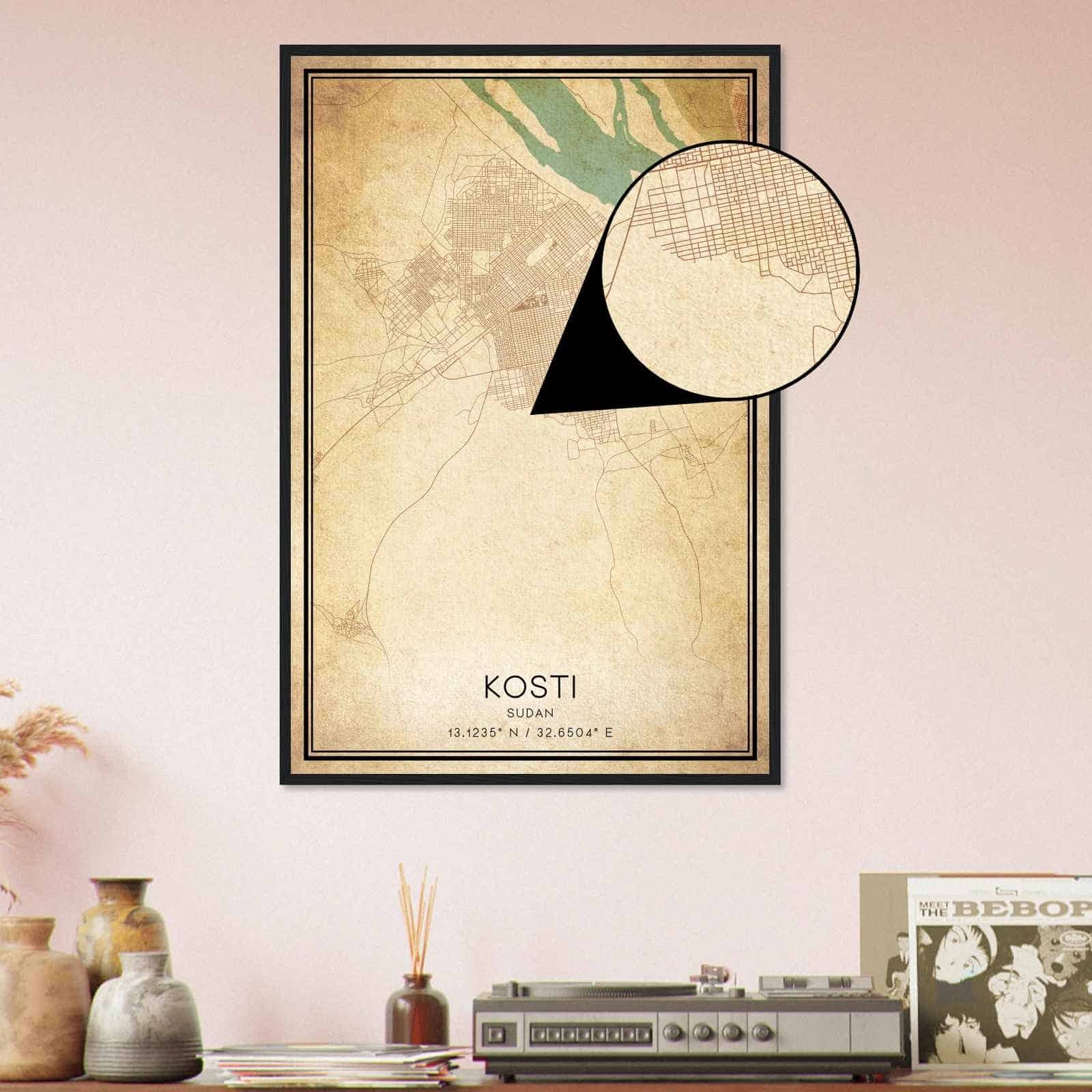 Deerfield Kansas Map Poster, Modern Home Decor Wall Art Print (Copy)