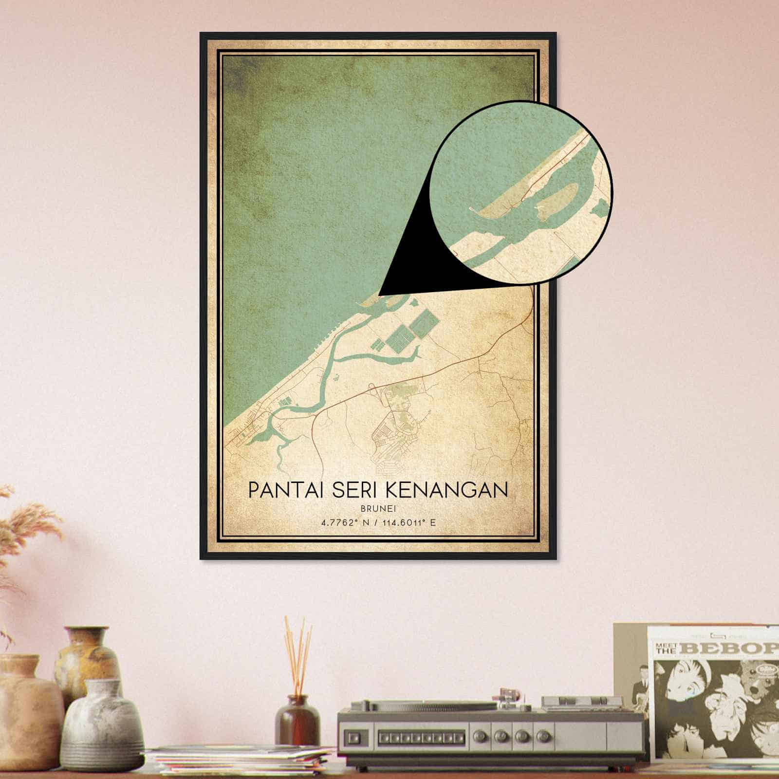 Deerfield Kansas Map Poster, Modern Home Decor Wall Art Print (Copy)