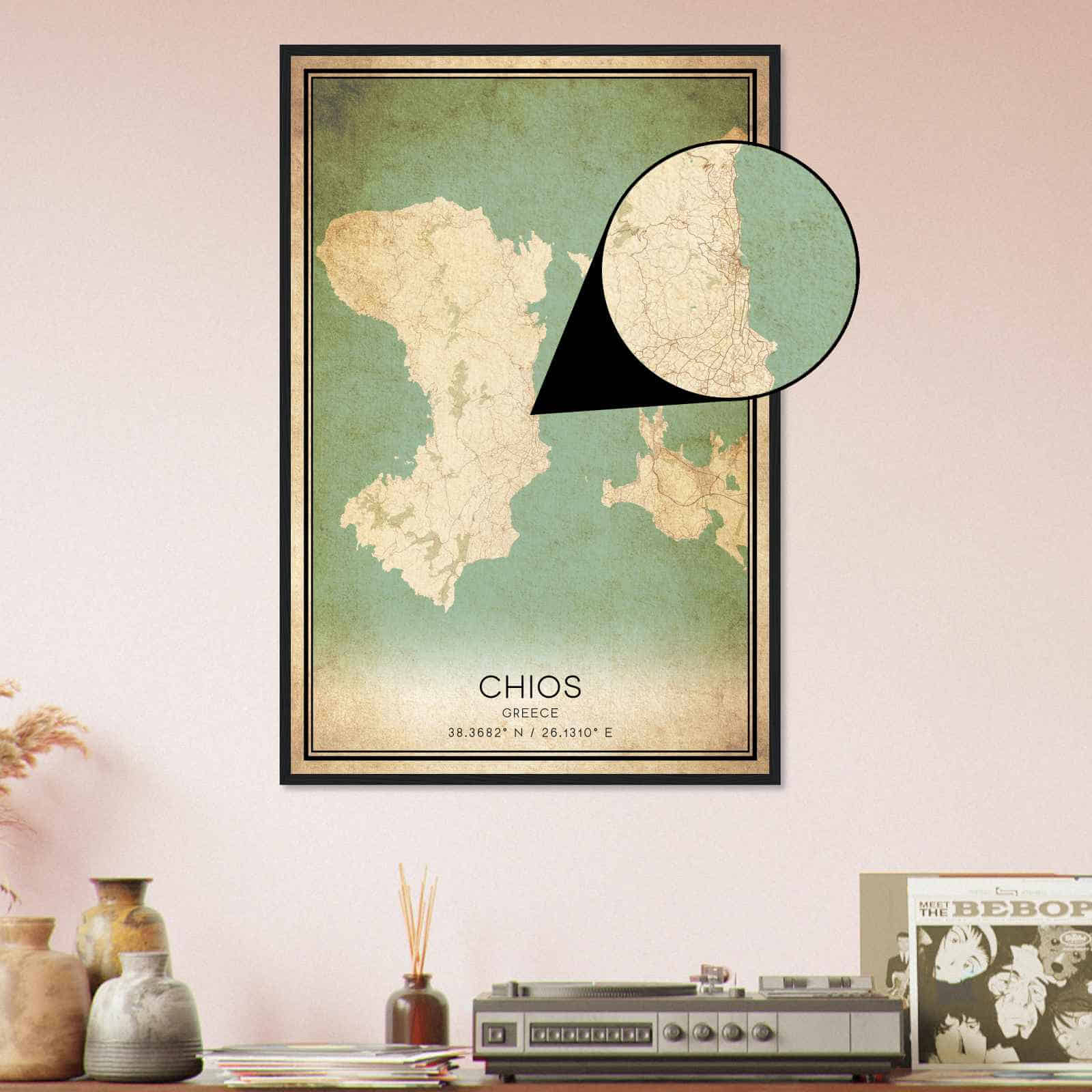 Deerfield Kansas Map Poster, Modern Home Decor Wall Art Print (Copy)