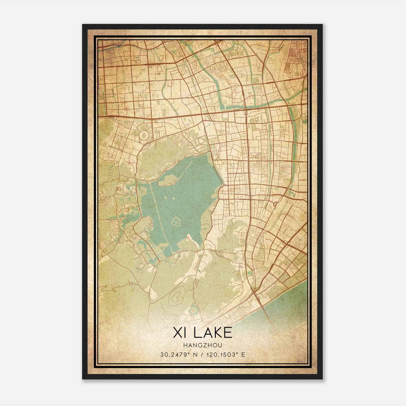 Hangzhou Custom Maps Posters