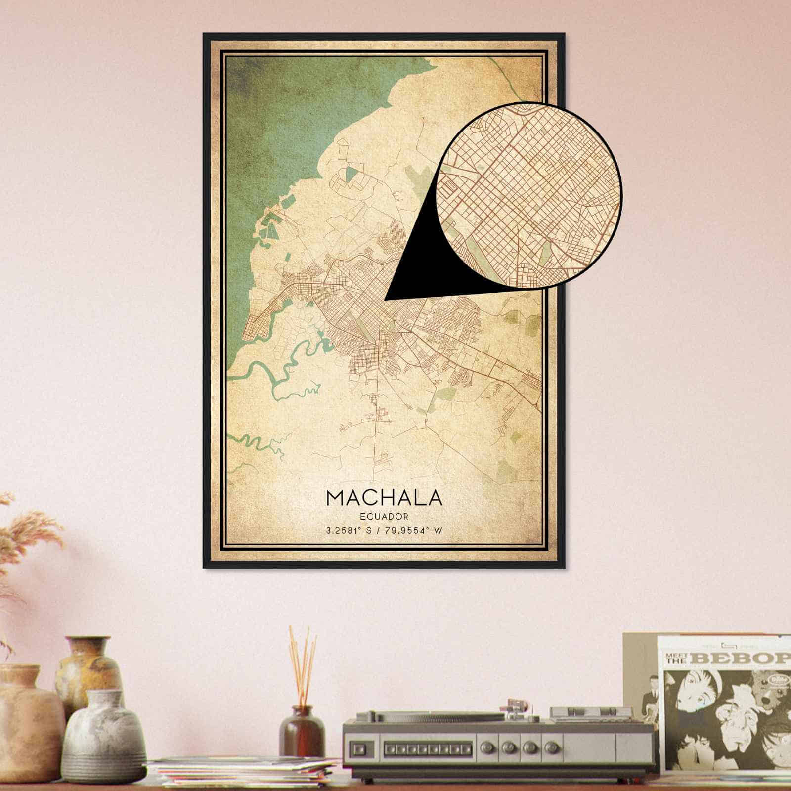 Deerfield Kansas Map Poster, Modern Home Decor Wall Art Print (Copy)