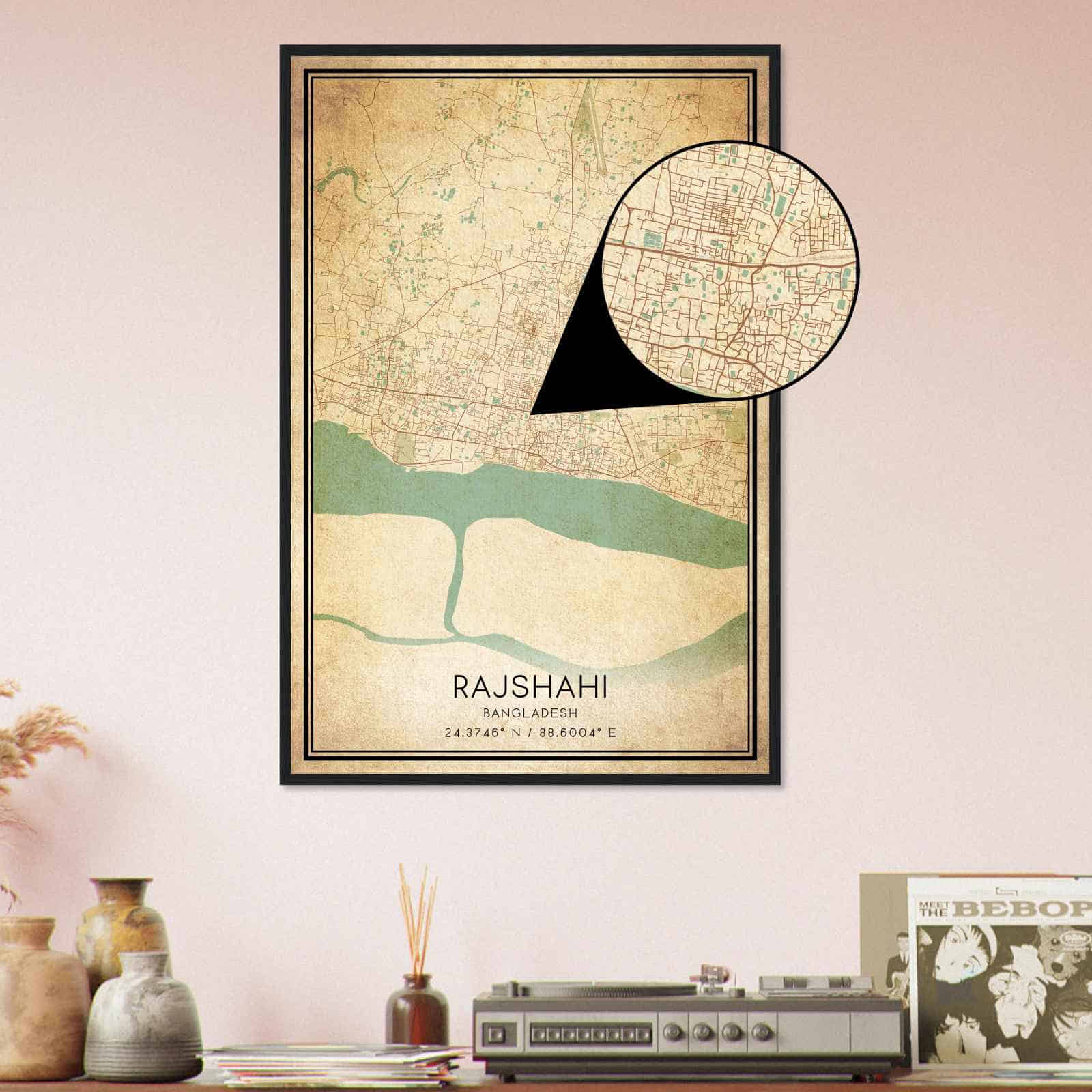 Deerfield Kansas Map Poster, Modern Home Decor Wall Art Print (Copy)