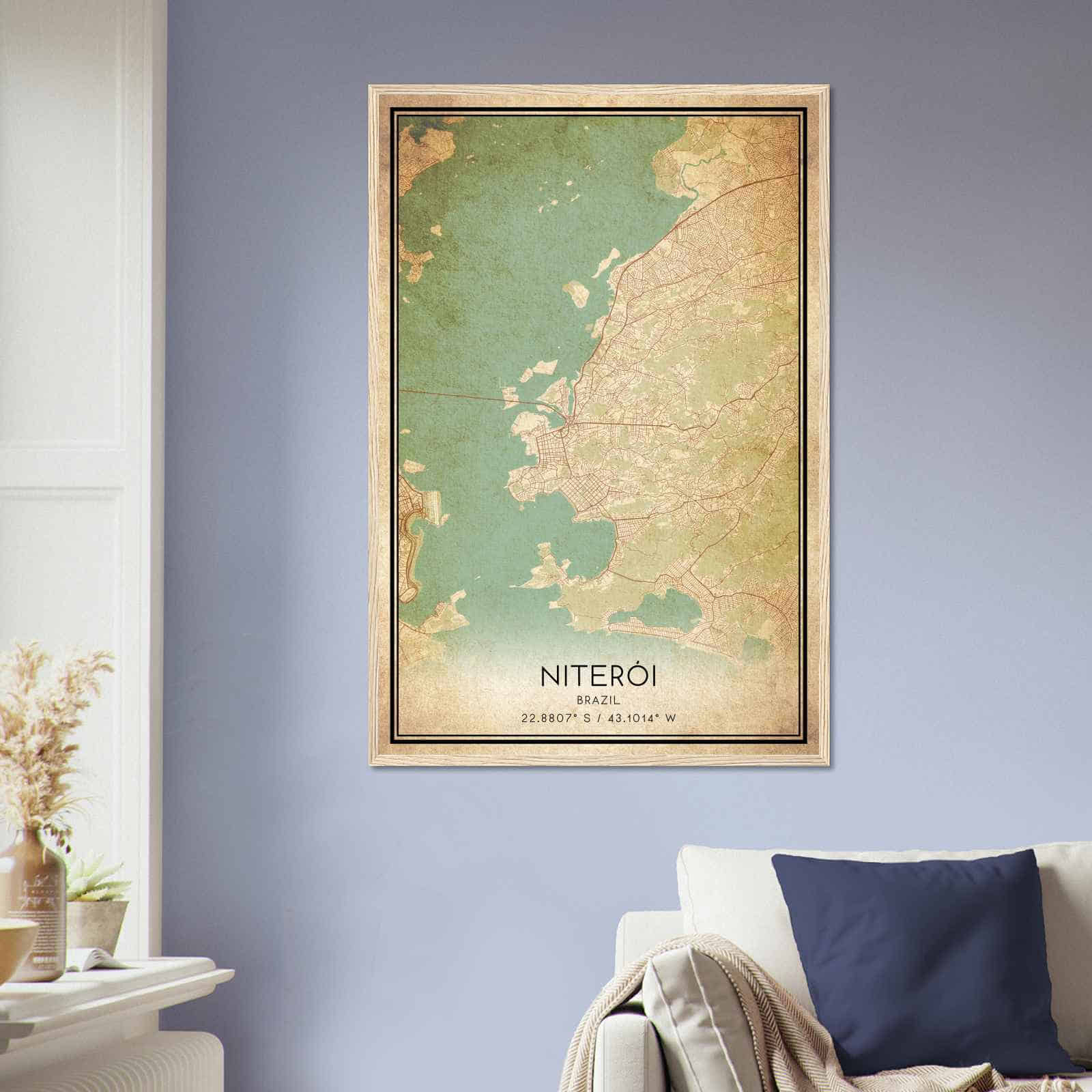 Deerfield Kansas Map Poster, Modern Home Decor Wall Art Print (Copy)