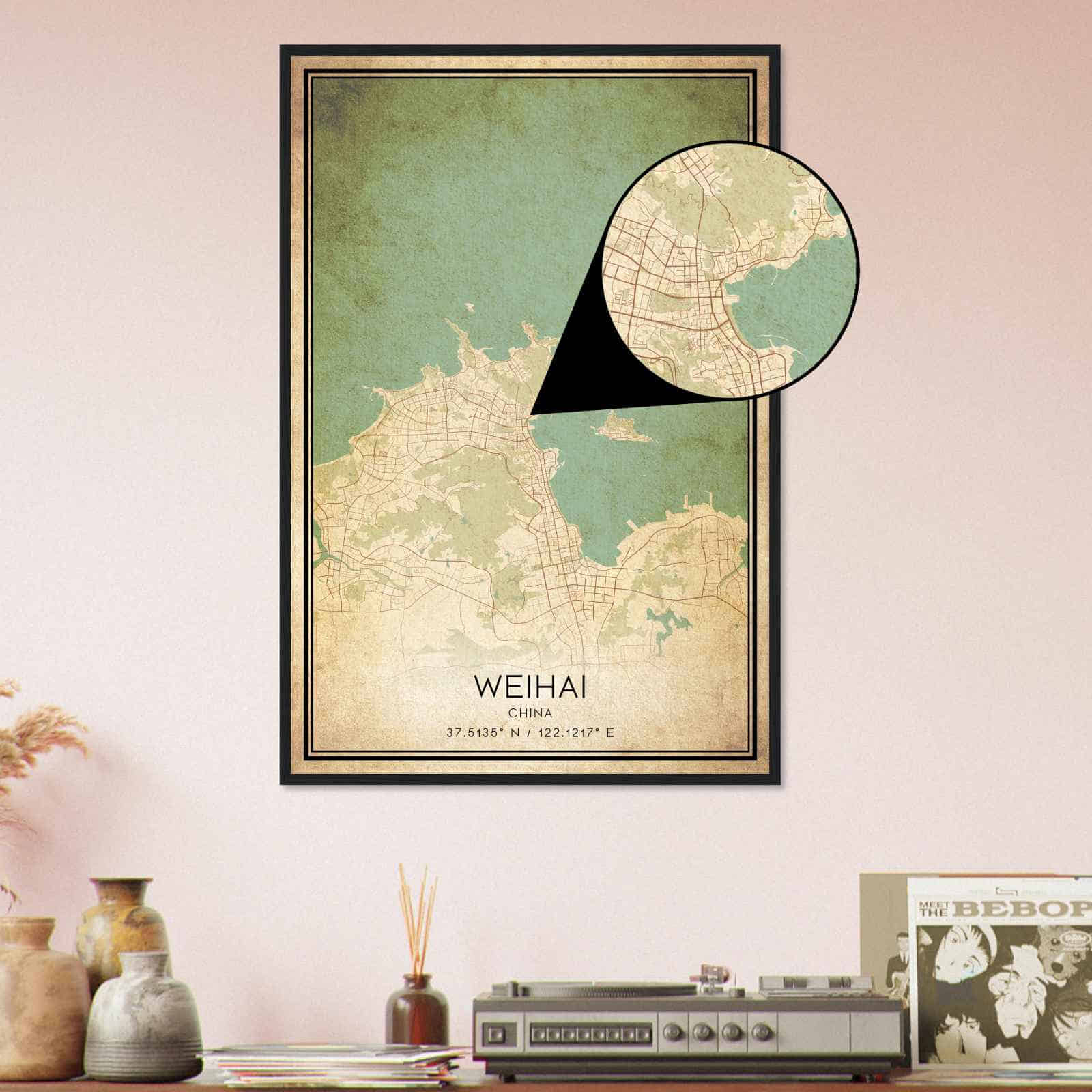 Deerfield Kansas Map Poster, Modern Home Decor Wall Art Print (Copy)