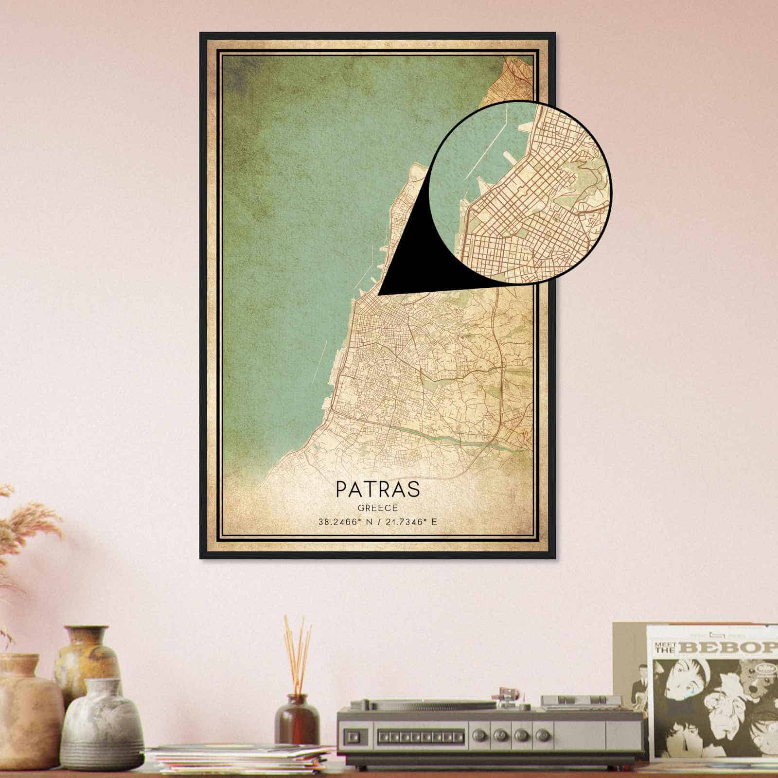 Deerfield Kansas Map Poster, Modern Home Decor Wall Art Print (Copy)