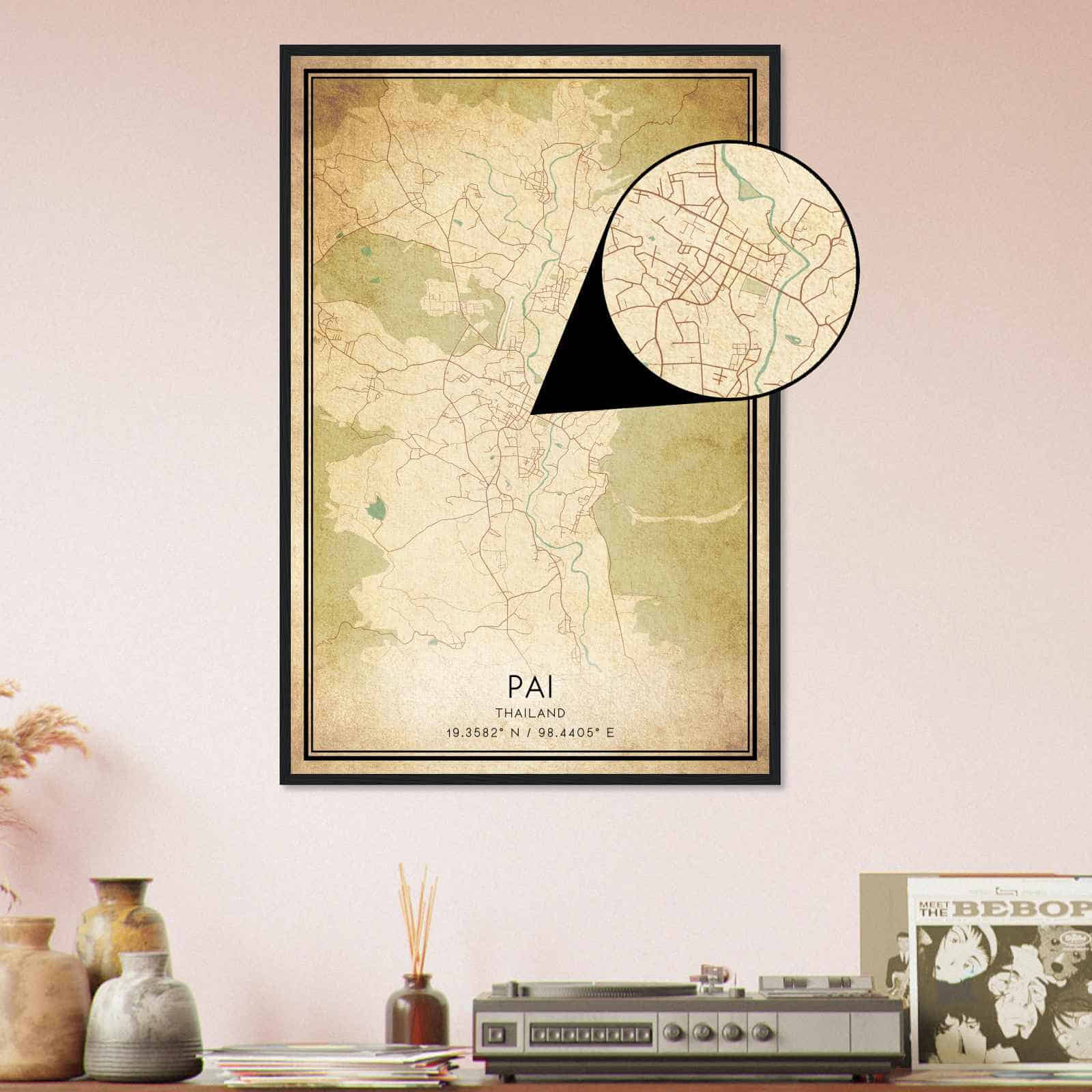 Deerfield Kansas Map Poster, Modern Home Decor Wall Art Print (Copy)