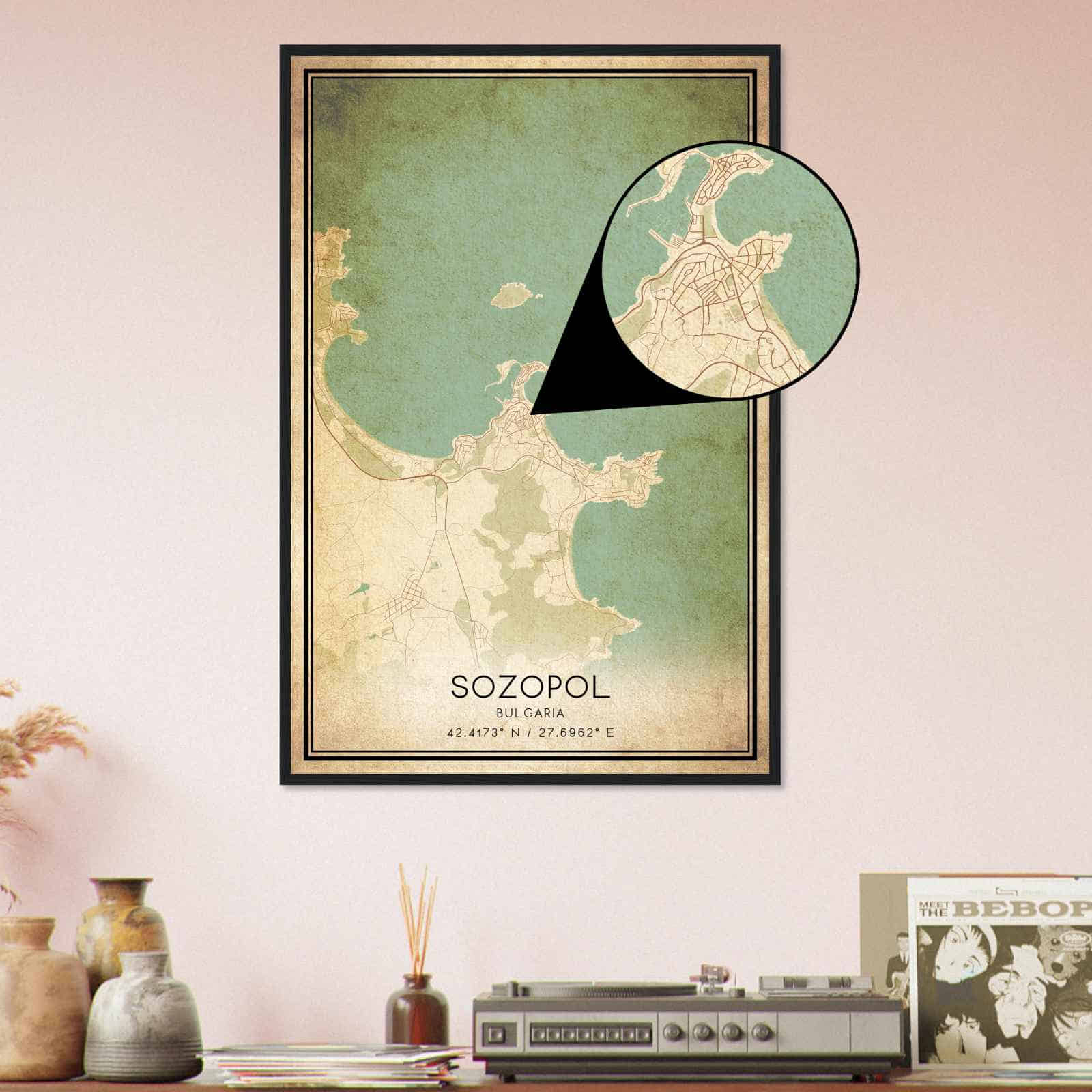 Deerfield Kansas Map Poster, Modern Home Decor Wall Art Print (Copy)