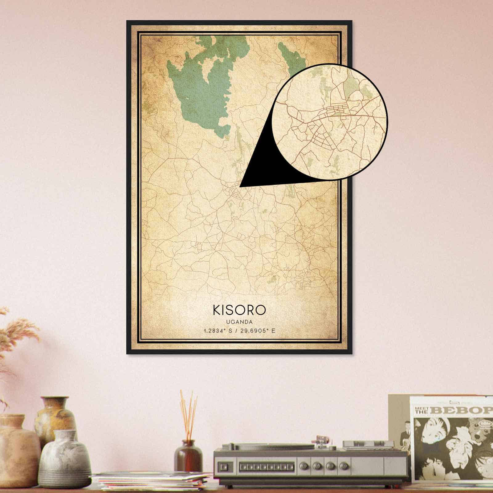 Deerfield Kansas Map Poster, Modern Home Decor Wall Art Print (Copy)
