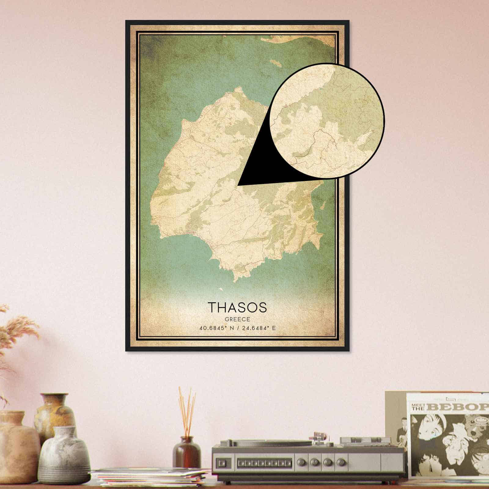 Deerfield Kansas Map Poster, Modern Home Decor Wall Art Print (Copy)