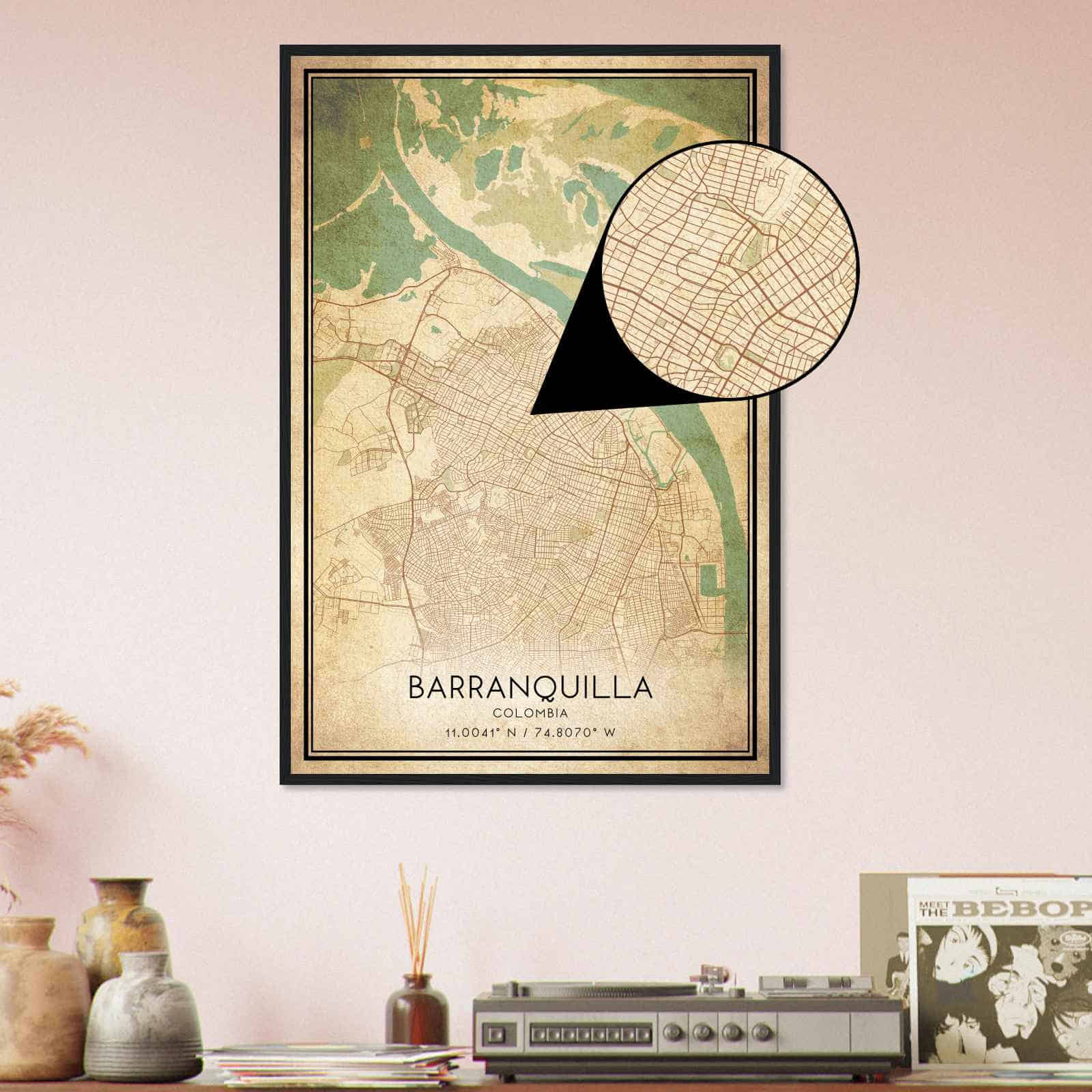 Deerfield Kansas Map Poster, Modern Home Decor Wall Art Print (Copy)
