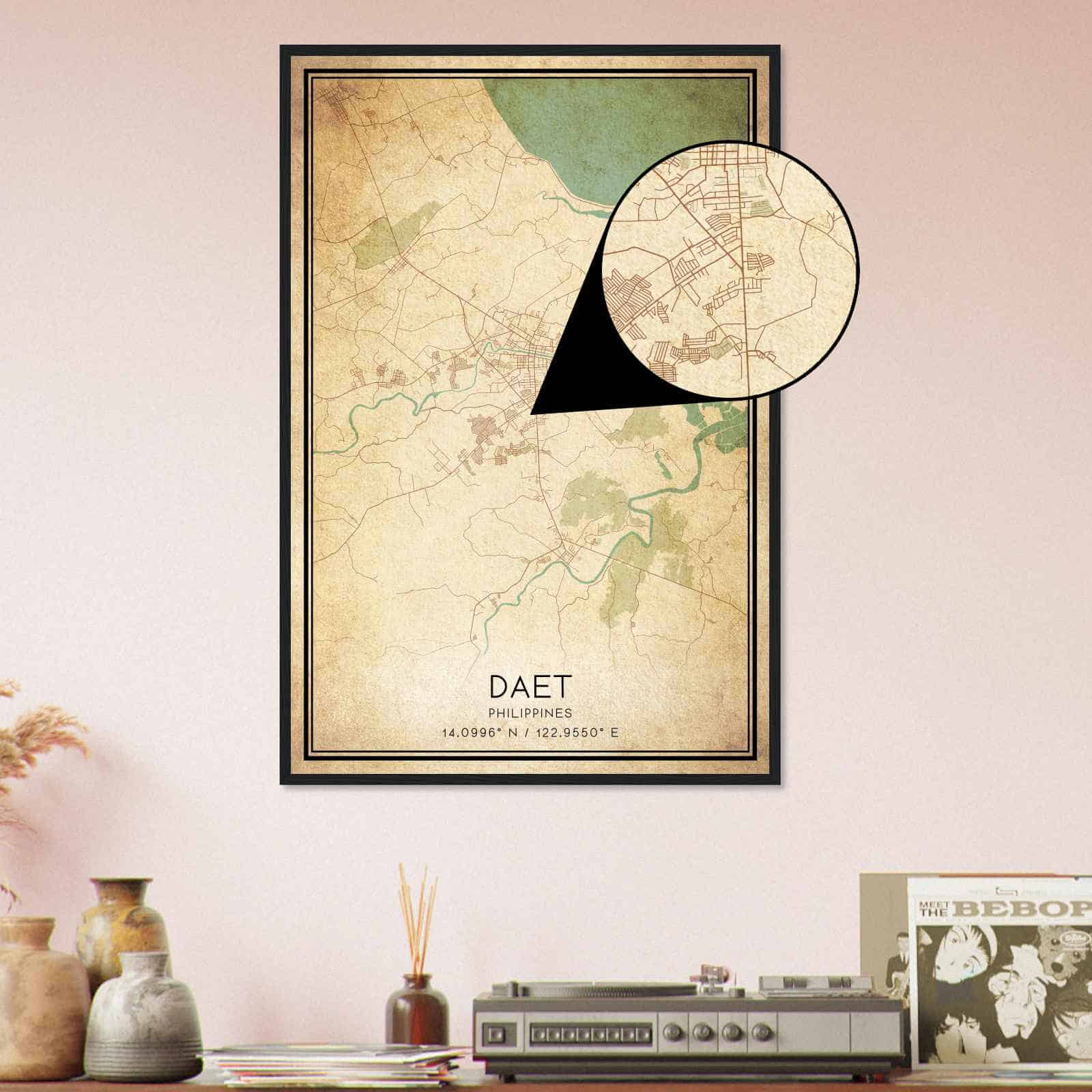 Deerfield Kansas Map Poster, Modern Home Decor Wall Art Print (Copy)