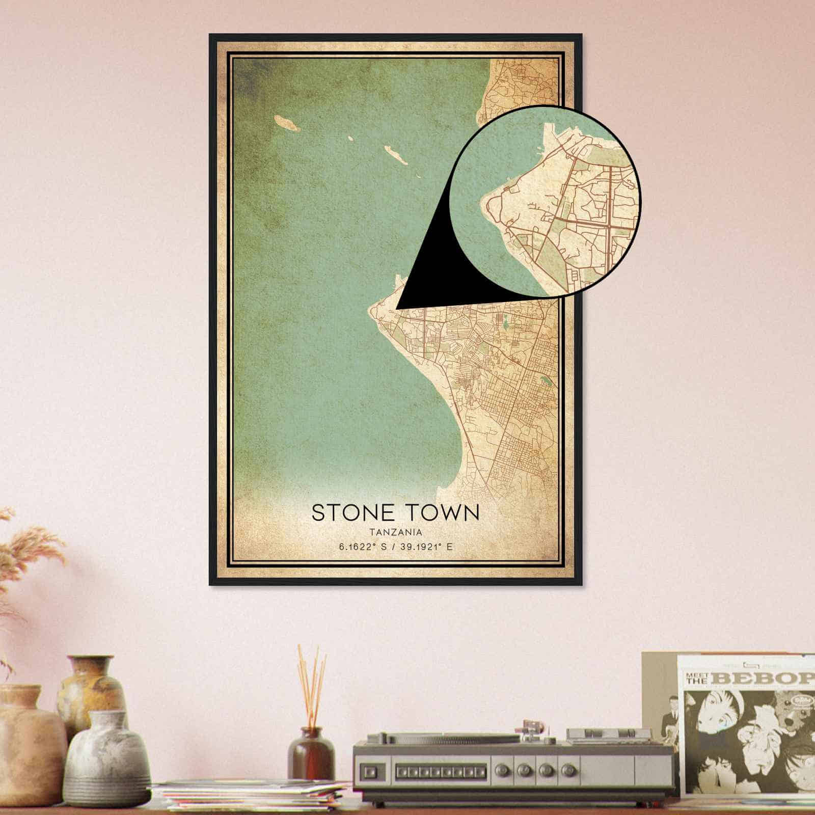 Deerfield Kansas Map Poster, Modern Home Decor Wall Art Print (Copy)