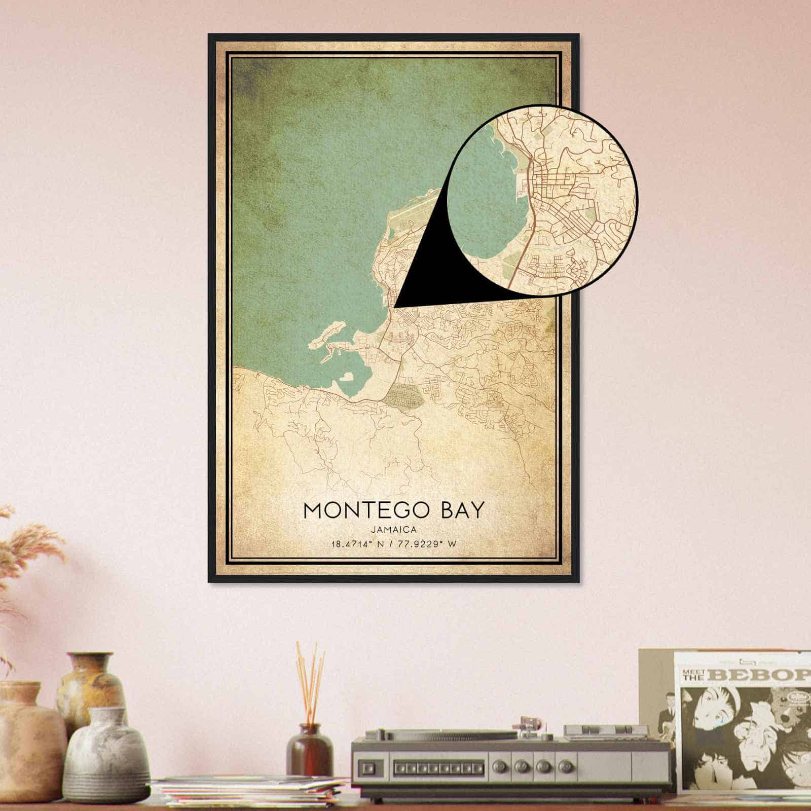 Deerfield Kansas Map Poster, Modern Home Decor Wall Art Print (Copy)