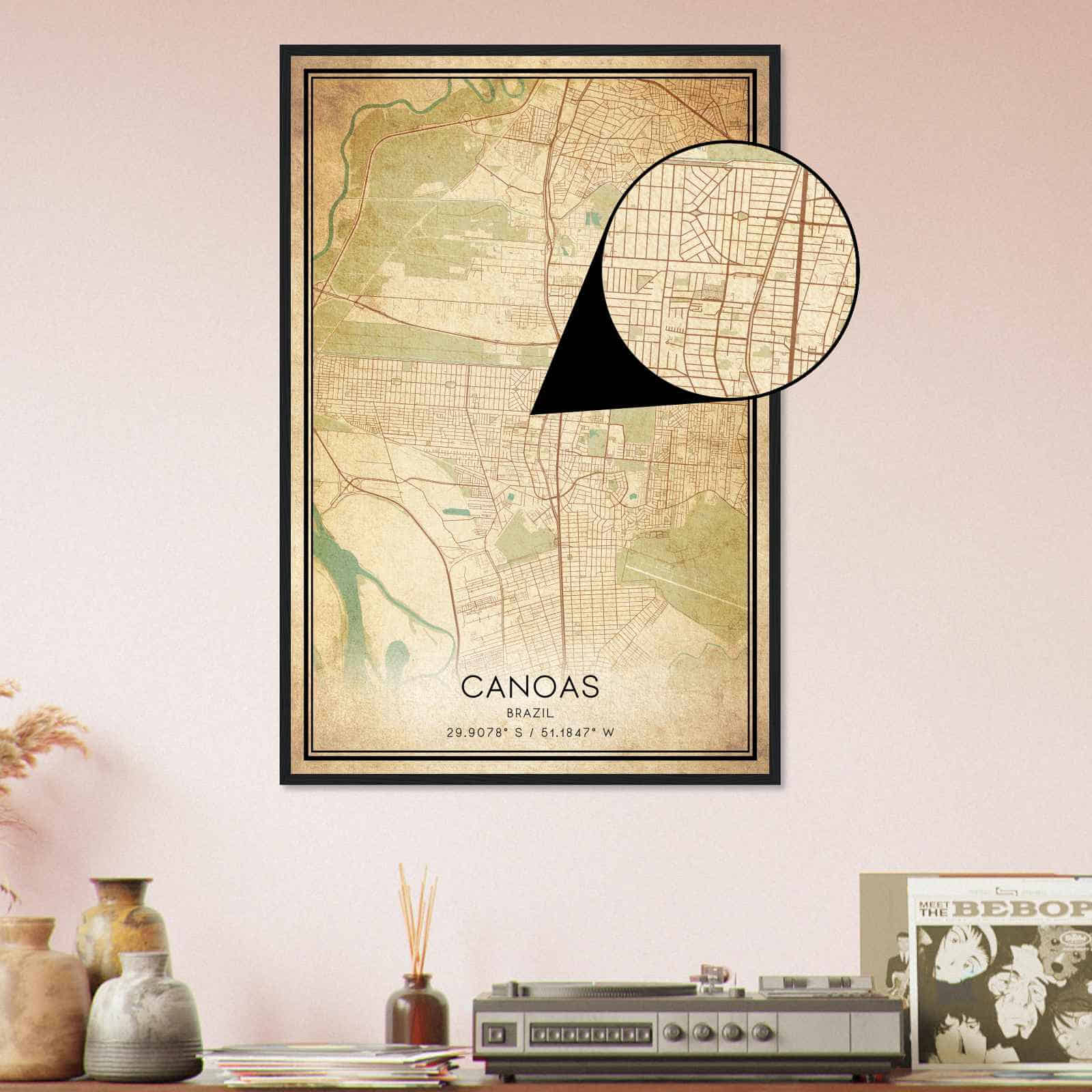 Deerfield Kansas Map Poster, Modern Home Decor Wall Art Print (Copy)