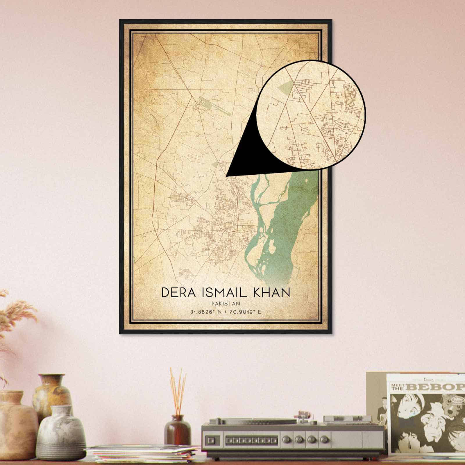 Deerfield Kansas Map Poster, Modern Home Decor Wall Art Print (Copy)