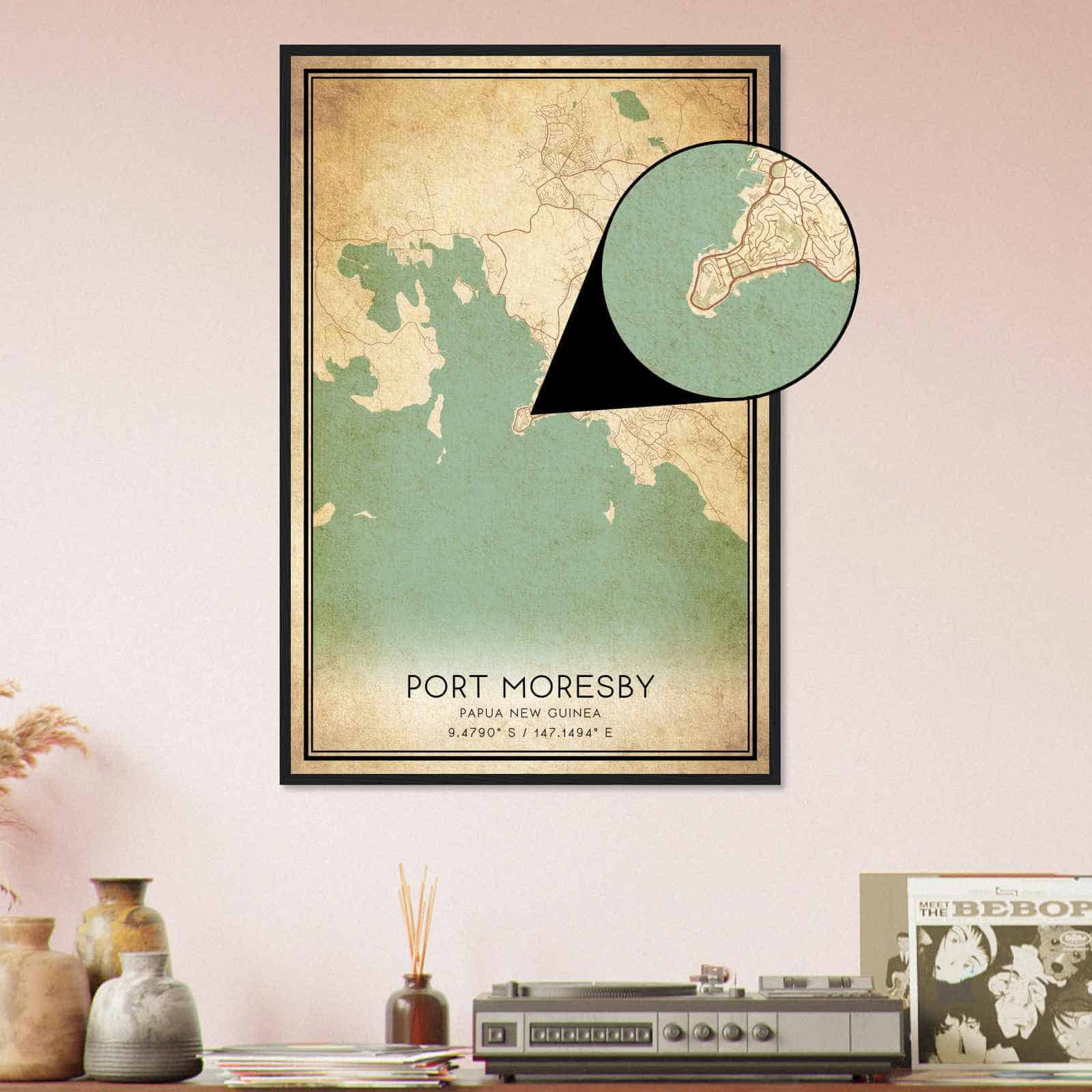Deerfield Kansas Map Poster, Modern Home Decor Wall Art Print (Copy)