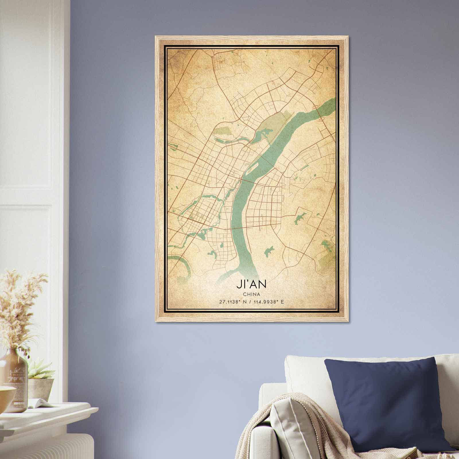 Deerfield Kansas Map Poster, Modern Home Decor Wall Art Print (Copy)