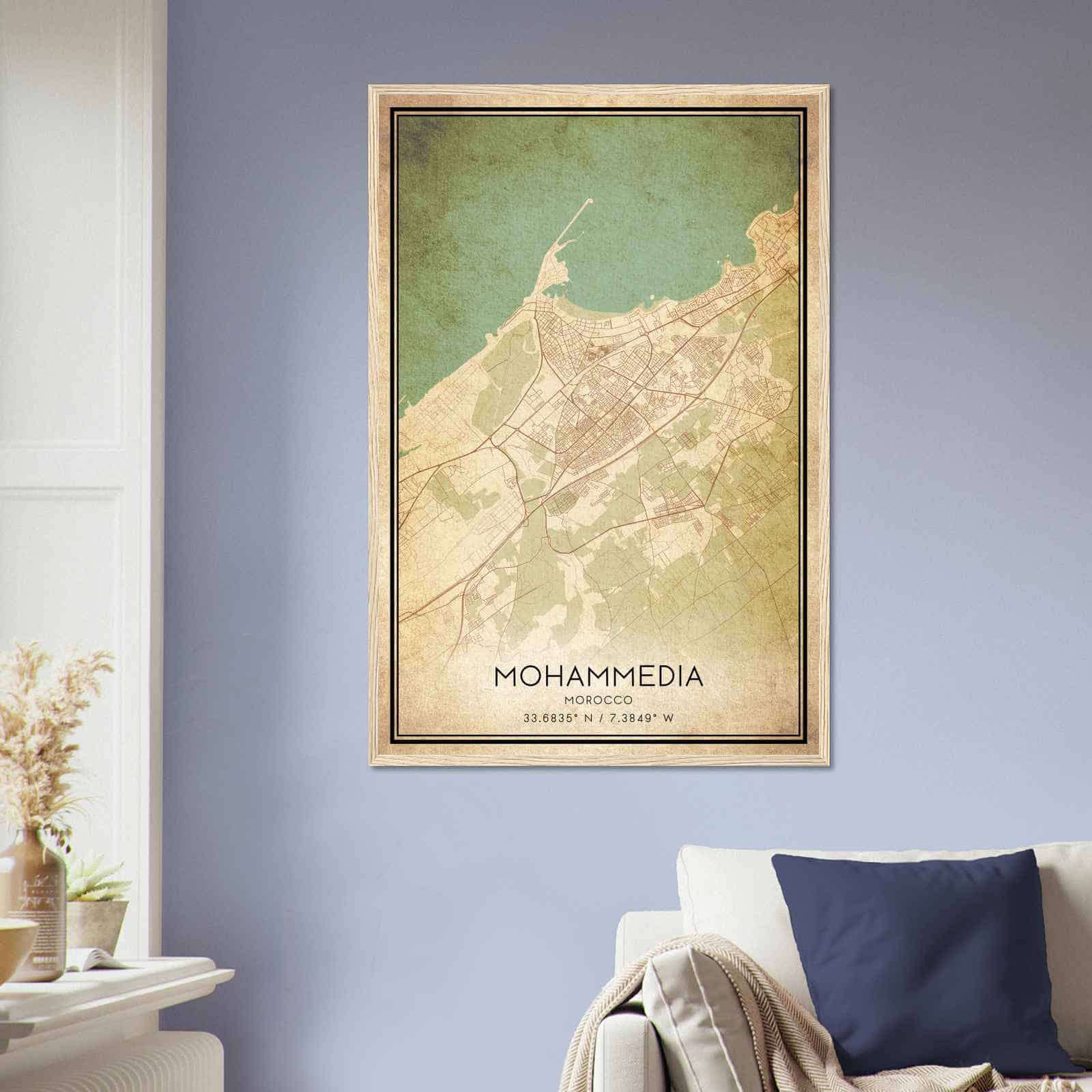 Deerfield Kansas Map Poster, Modern Home Decor Wall Art Print (Copy)