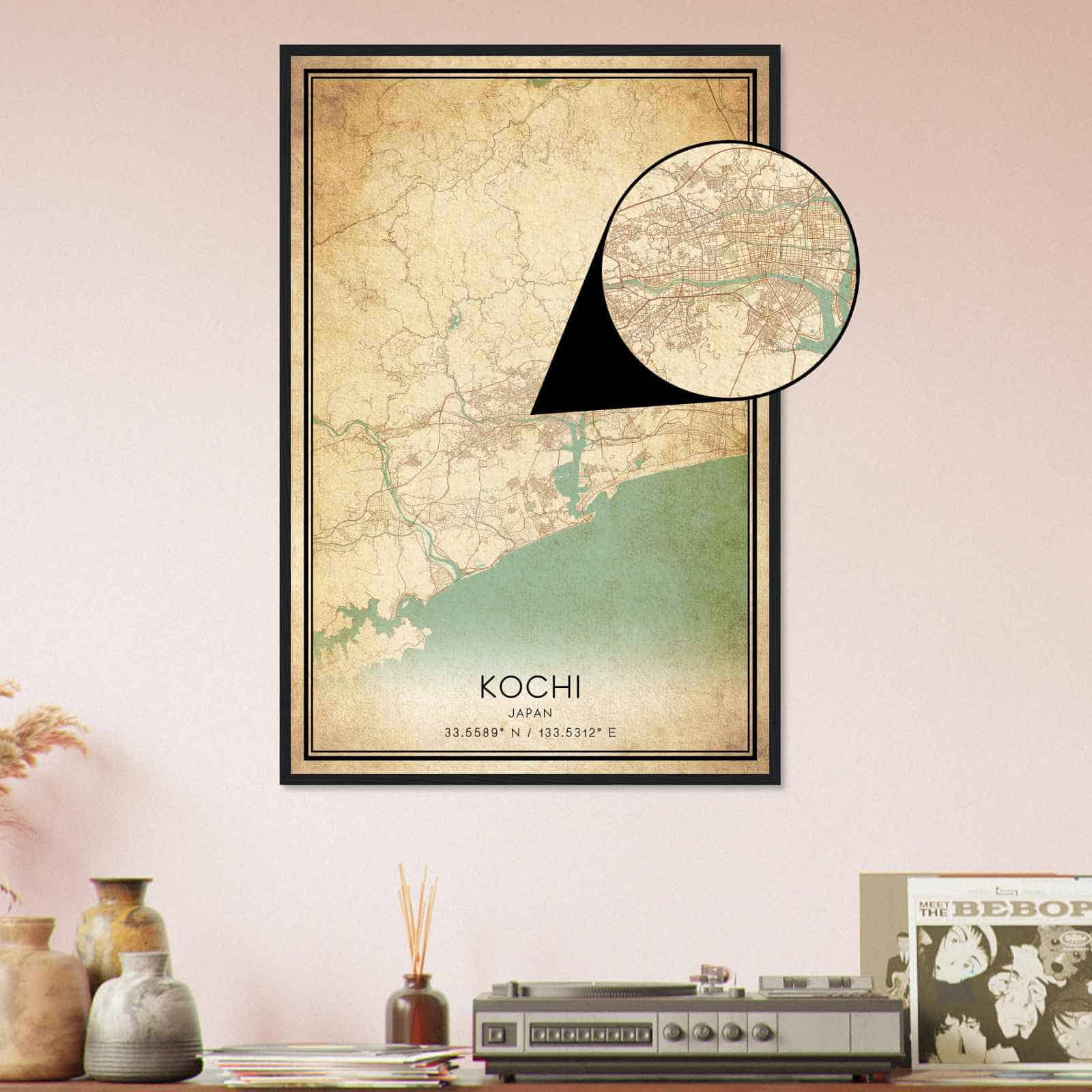 Deerfield Kansas Map Poster, Modern Home Decor Wall Art Print (Copy)