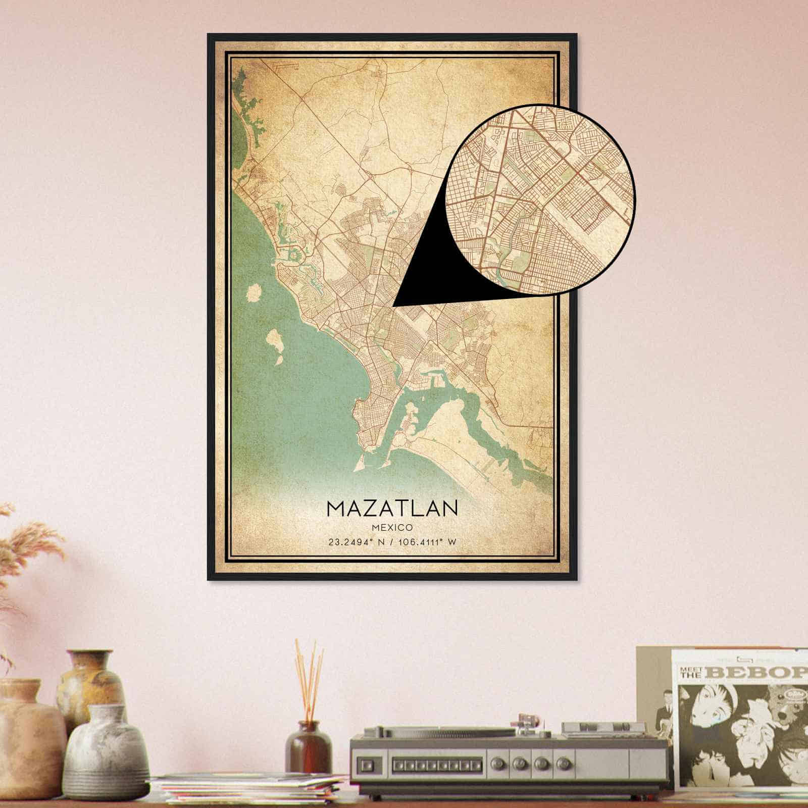 Deerfield Kansas Map Poster, Modern Home Decor Wall Art Print (Copy)