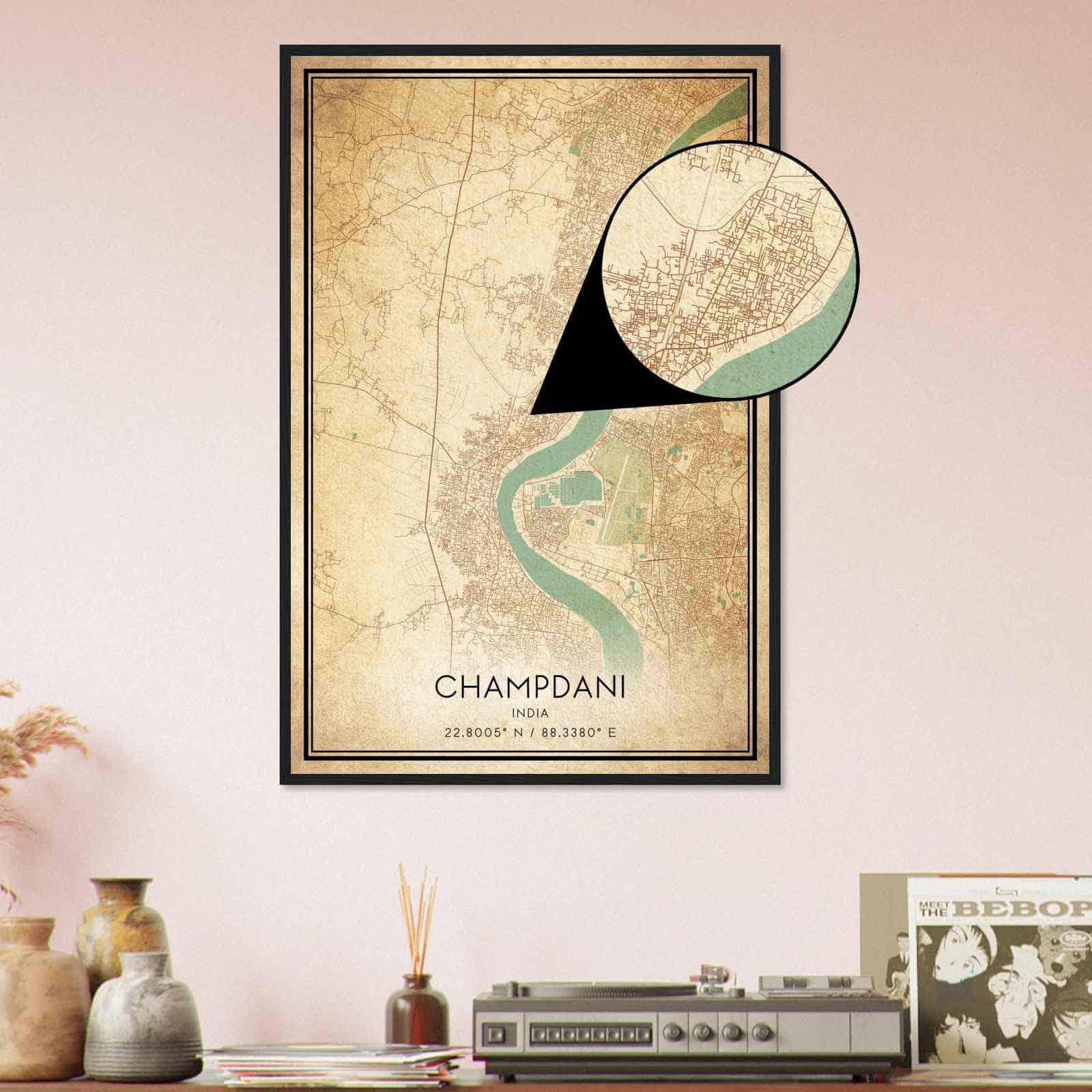 Deerfield Kansas Map Poster, Modern Home Decor Wall Art Print (Copy)