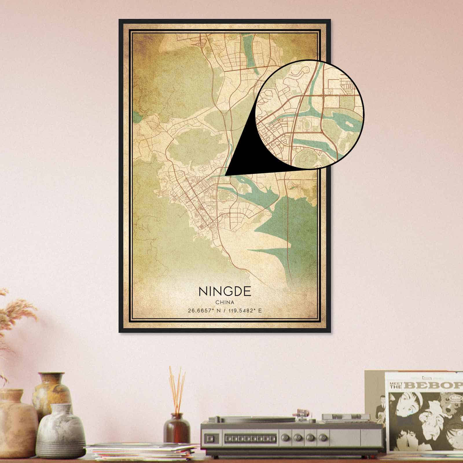 Deerfield Kansas Map Poster, Modern Home Decor Wall Art Print (Copy)