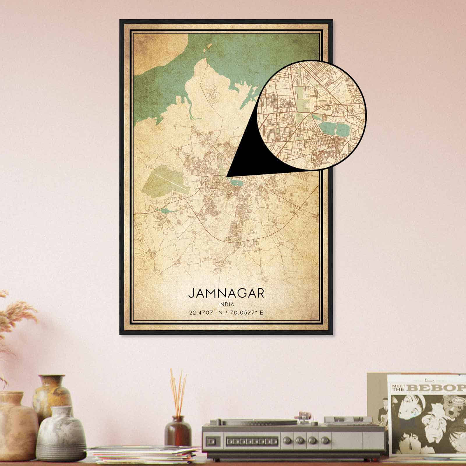 Deerfield Kansas Map Poster, Modern Home Decor Wall Art Print (Copy)