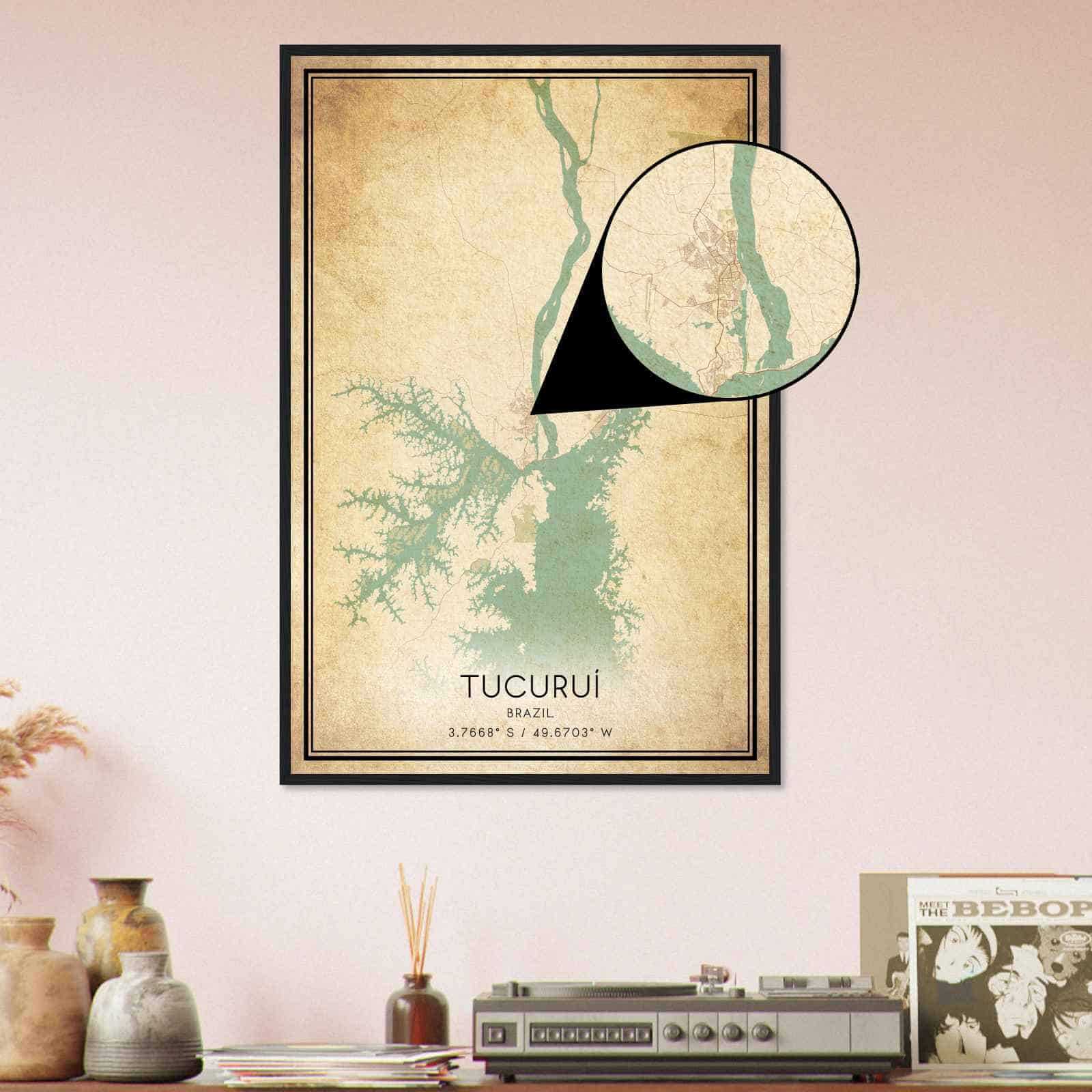 Deerfield Kansas Map Poster, Modern Home Decor Wall Art Print (Copy)