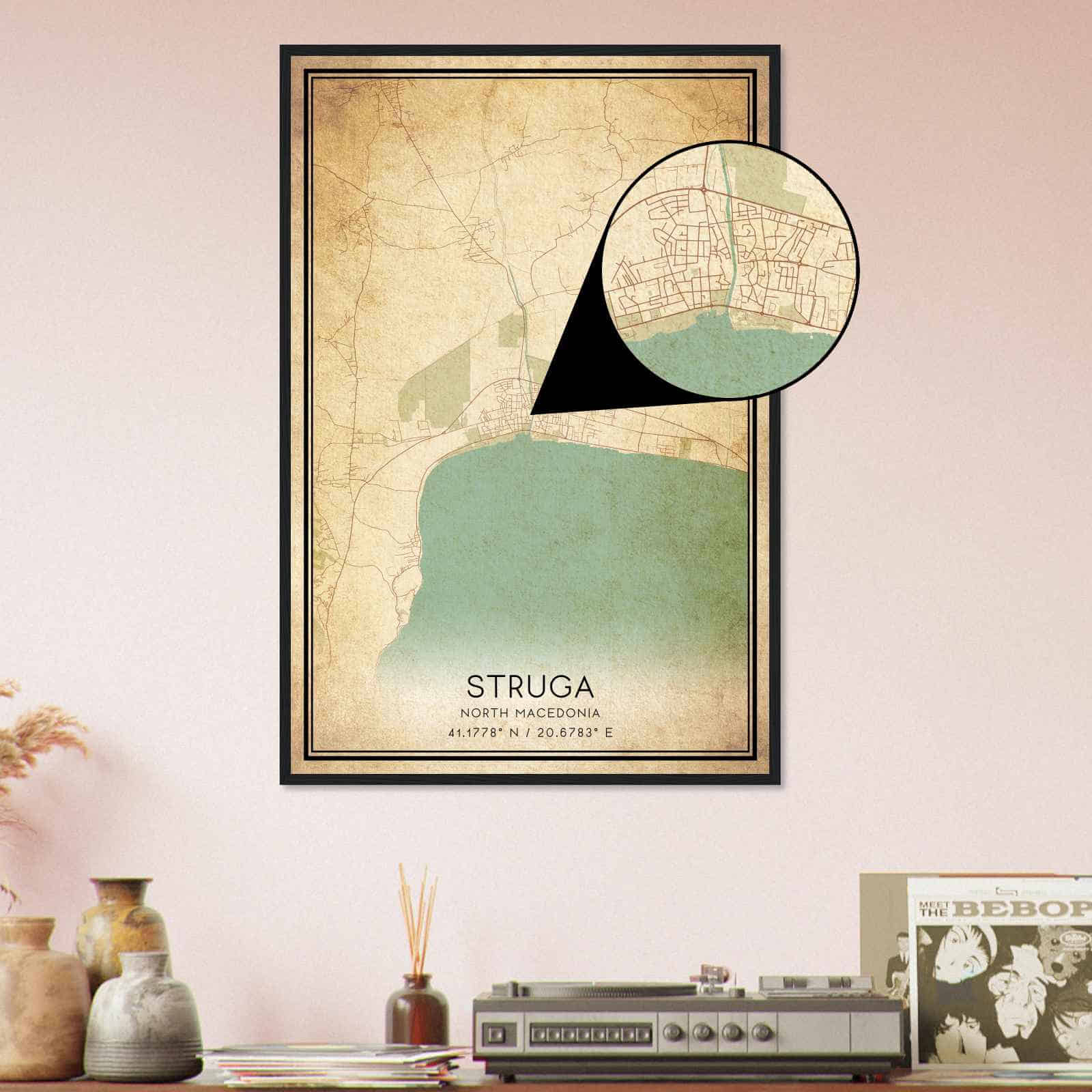 Deerfield Kansas Map Poster, Modern Home Decor Wall Art Print (Copy)