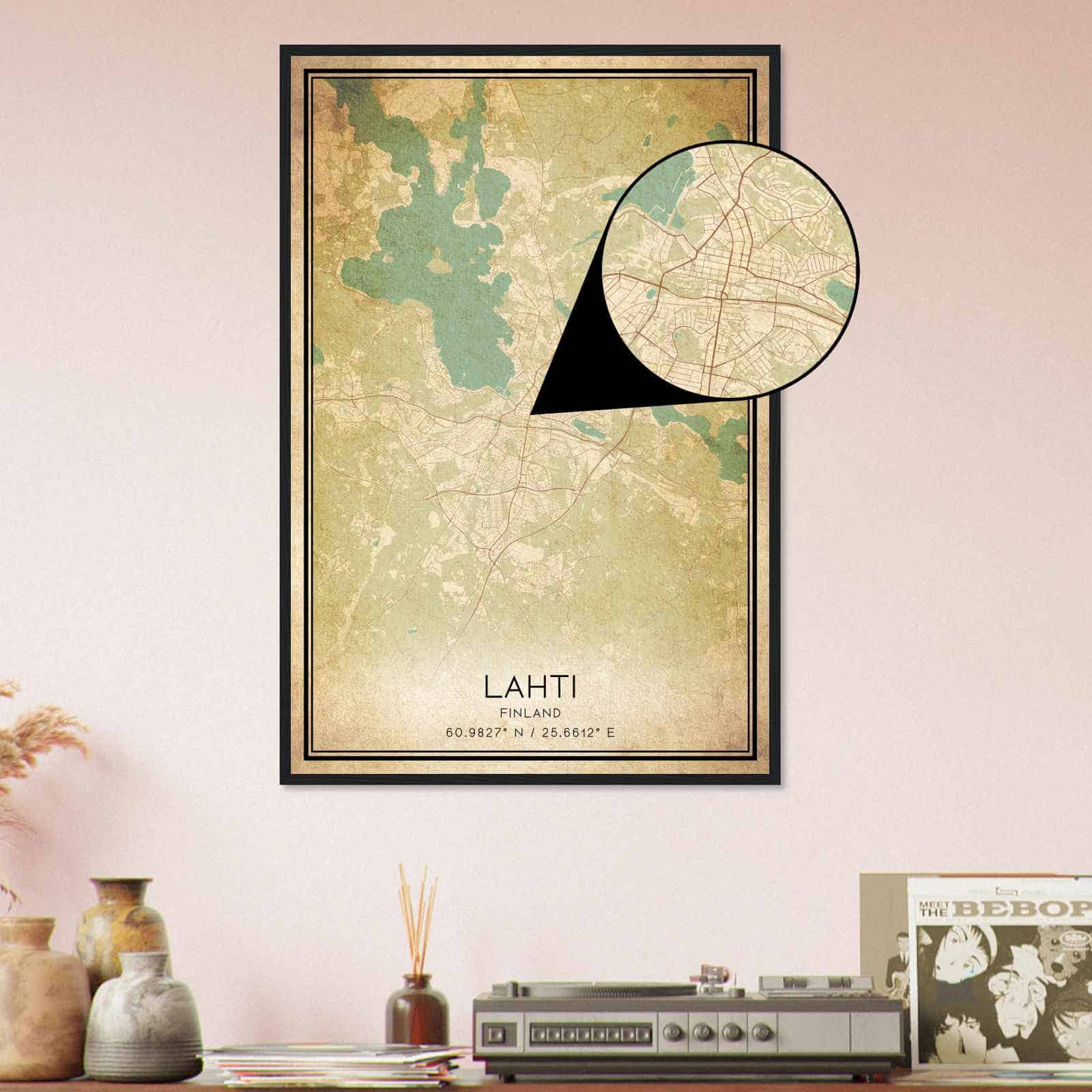 Deerfield Kansas Map Poster, Modern Home Decor Wall Art Print (Copy)