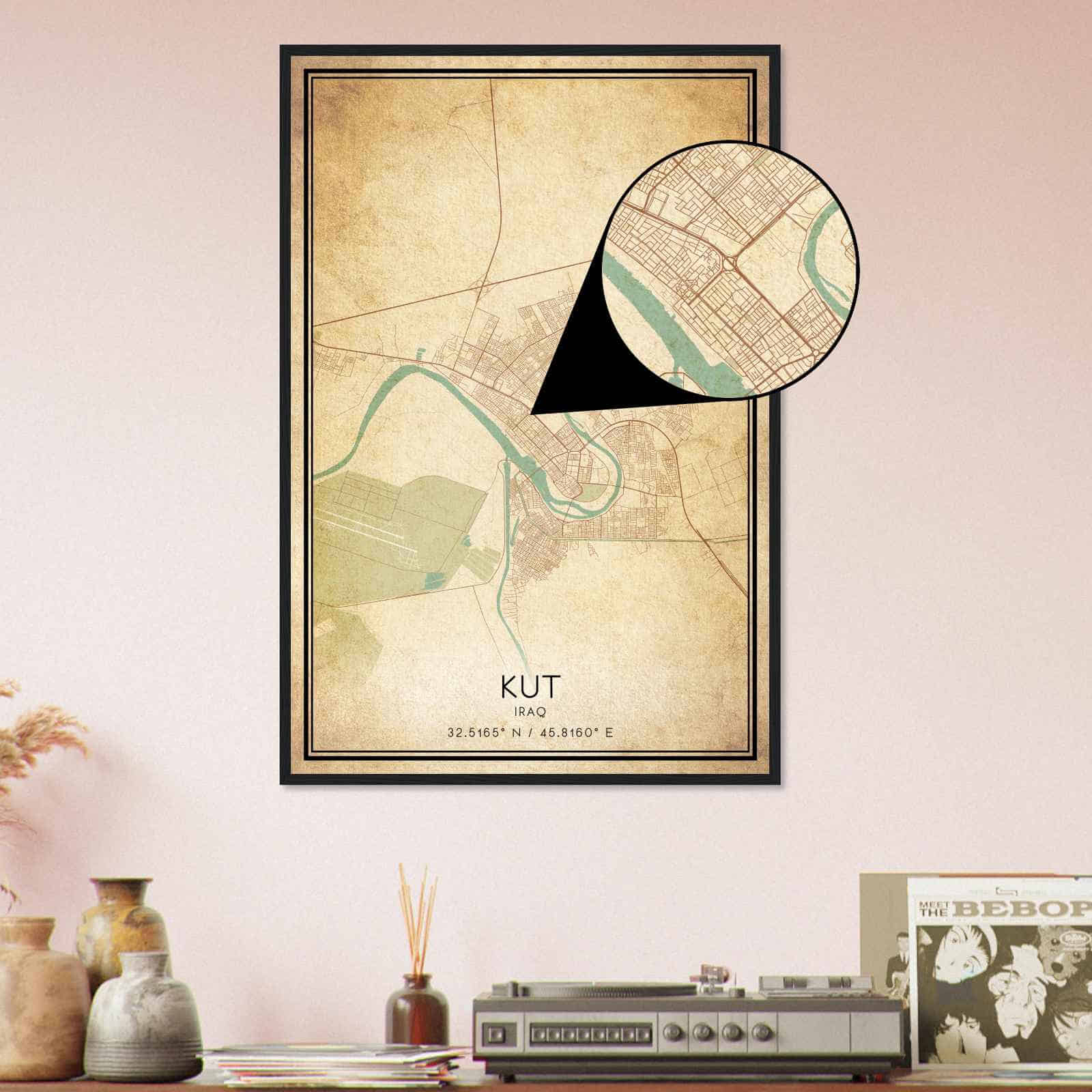 Deerfield Kansas Map Poster, Modern Home Decor Wall Art Print (Copy)