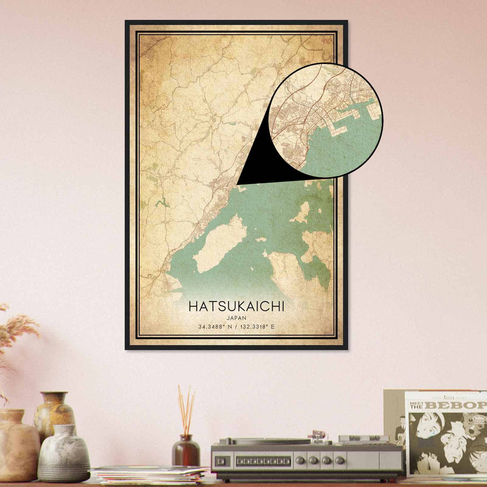 Deerfield Kansas Map Poster, Modern Home Decor Wall Art Print (Copy)