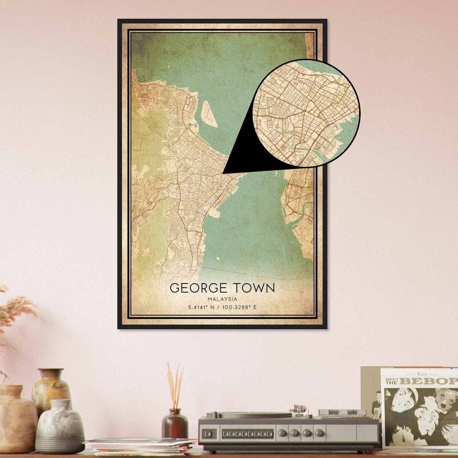 Deerfield Kansas Map Poster, Modern Home Decor Wall Art Print (Copy)