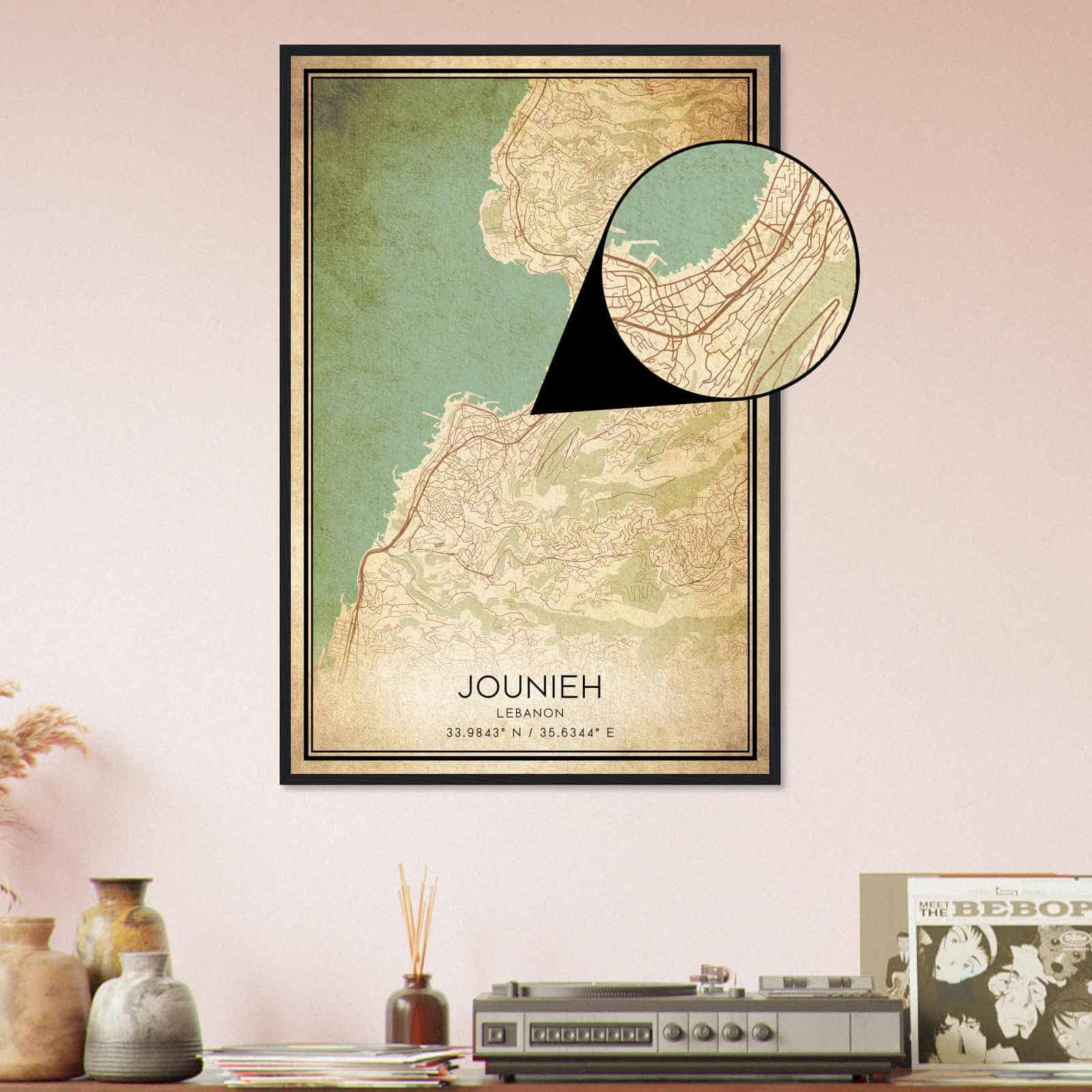 Deerfield Kansas Map Poster, Modern Home Decor Wall Art Print (Copy)