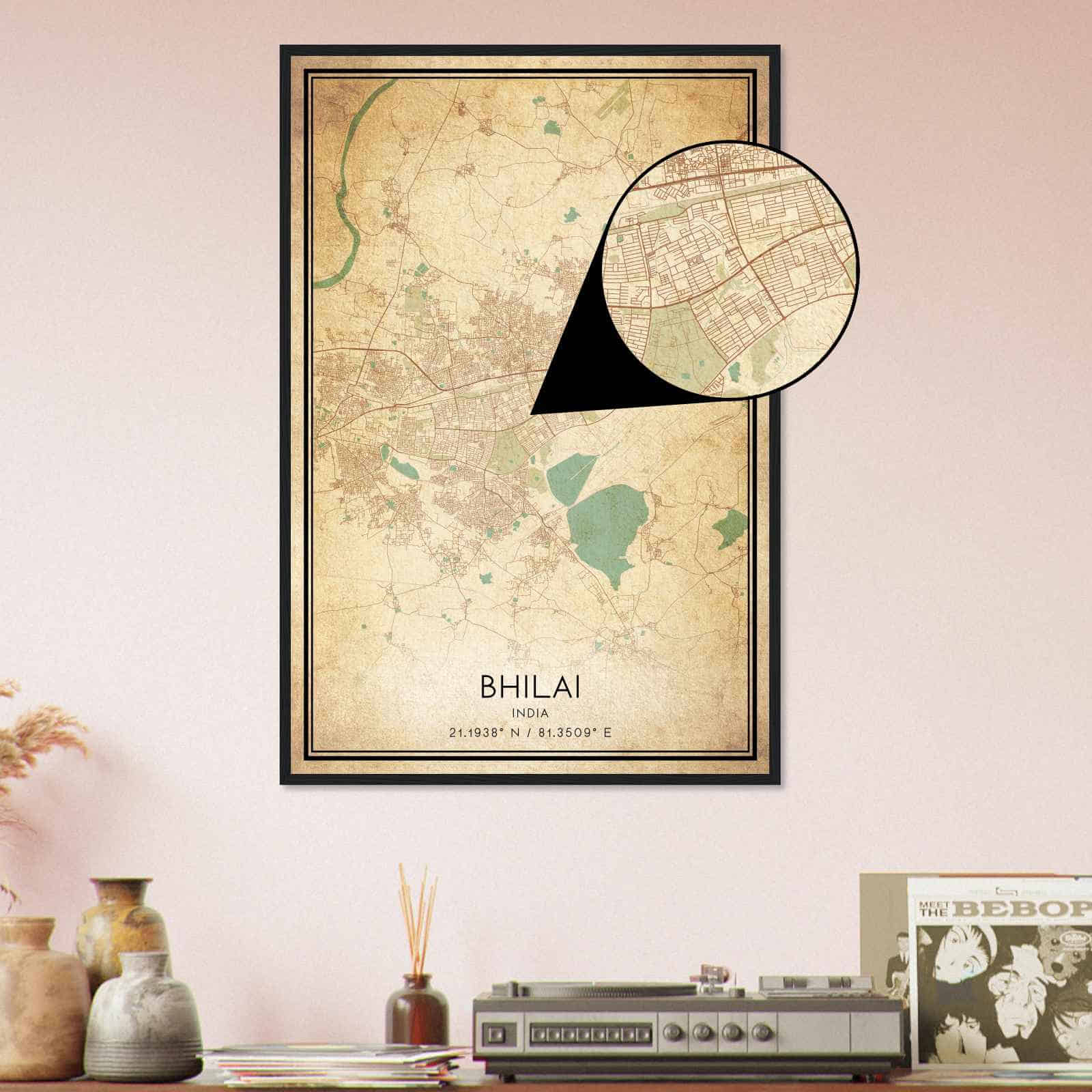 Deerfield Kansas Map Poster, Modern Home Decor Wall Art Print (Copy)