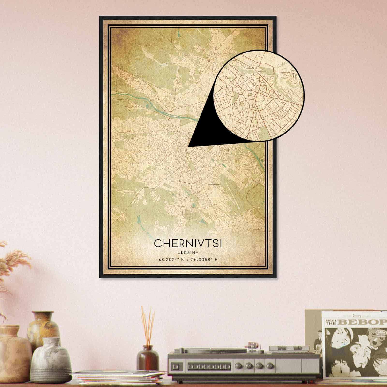 Deerfield Kansas Map Poster, Modern Home Decor Wall Art Print (Copy)