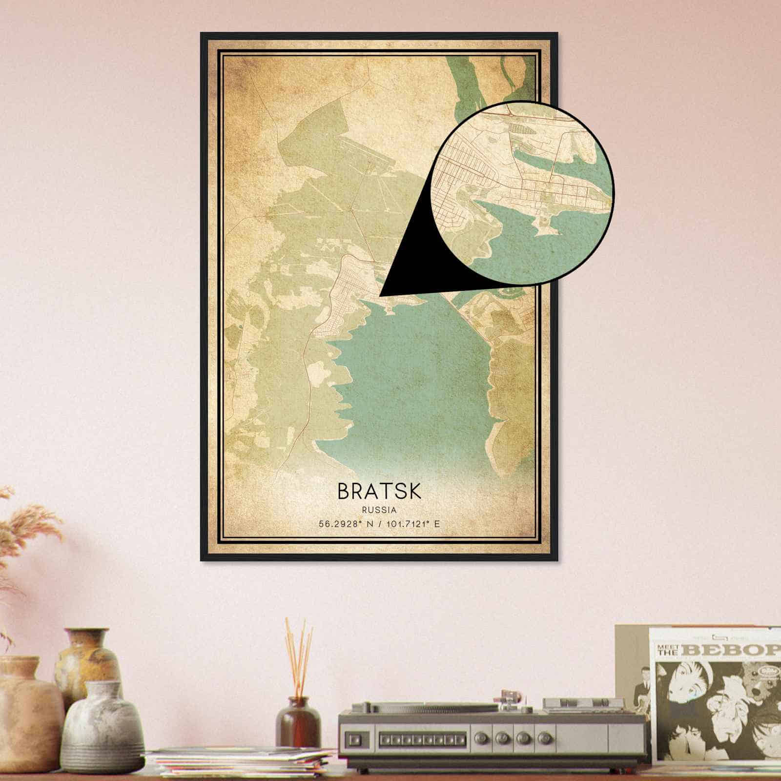 Deerfield Kansas Map Poster, Modern Home Decor Wall Art Print (Copy)