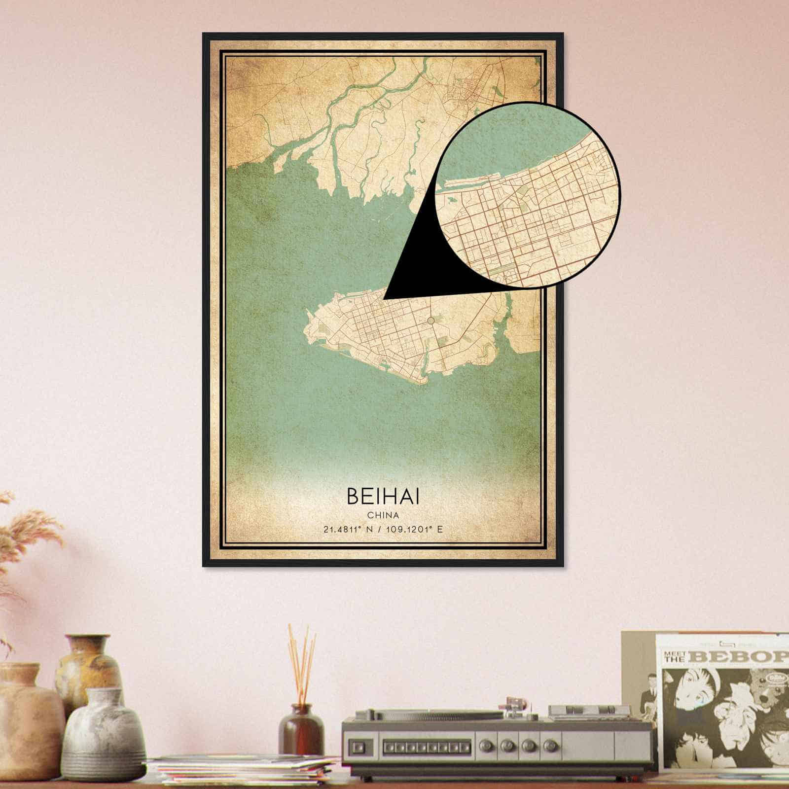 Deerfield Kansas Map Poster, Modern Home Decor Wall Art Print (Copy)