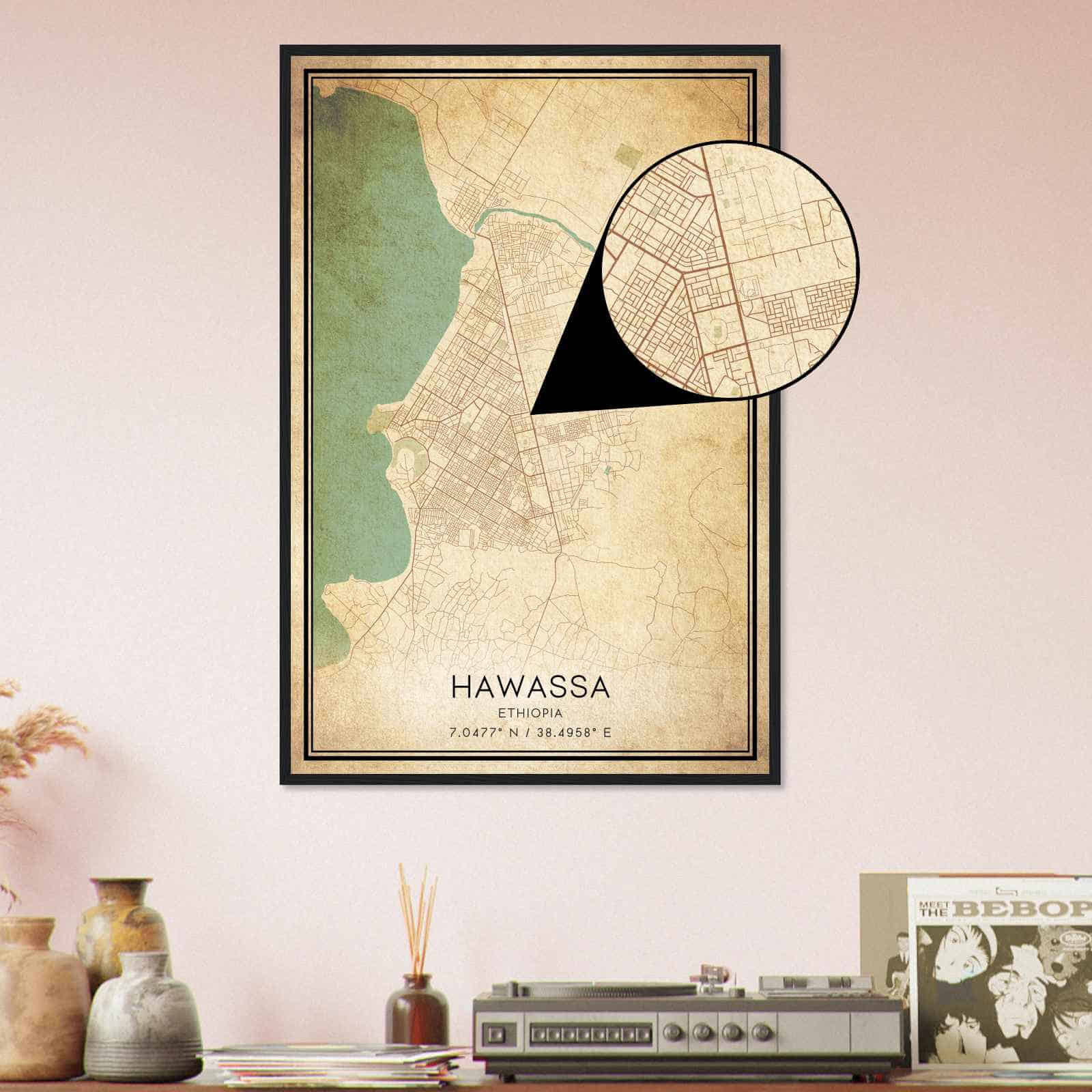 Deerfield Kansas Map Poster, Modern Home Decor Wall Art Print (Copy)