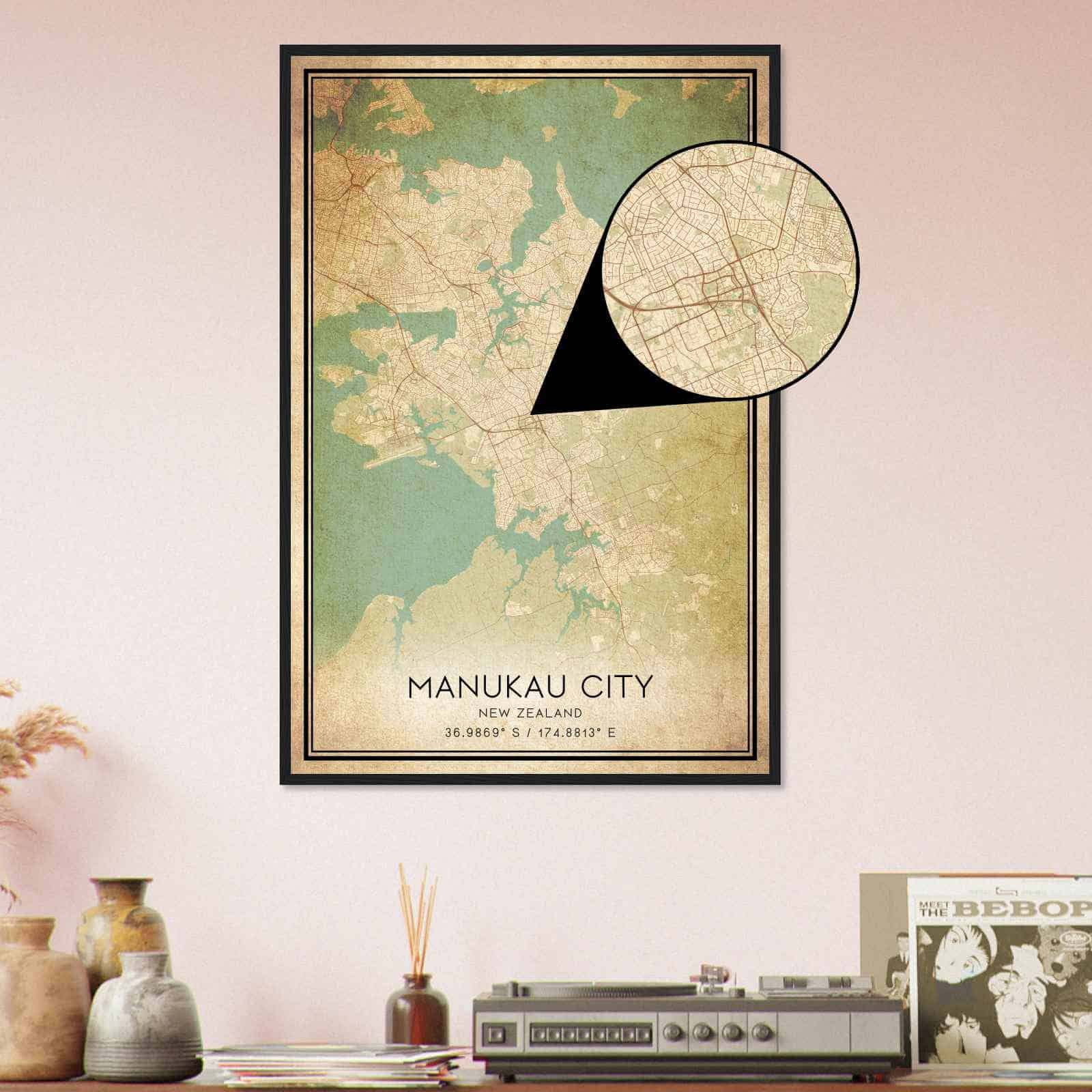 Deerfield Kansas Map Poster, Modern Home Decor Wall Art Print (Copy)